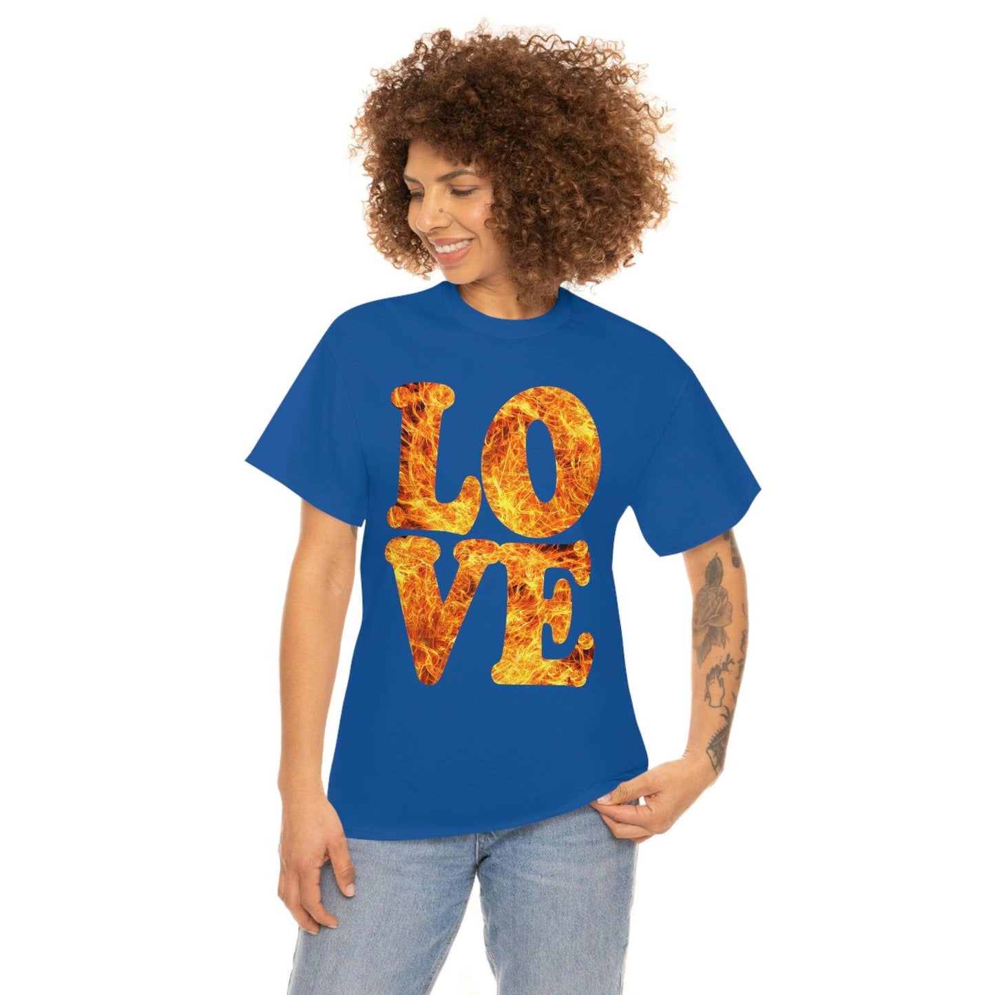 love fire big Tee - Giftsmojo
