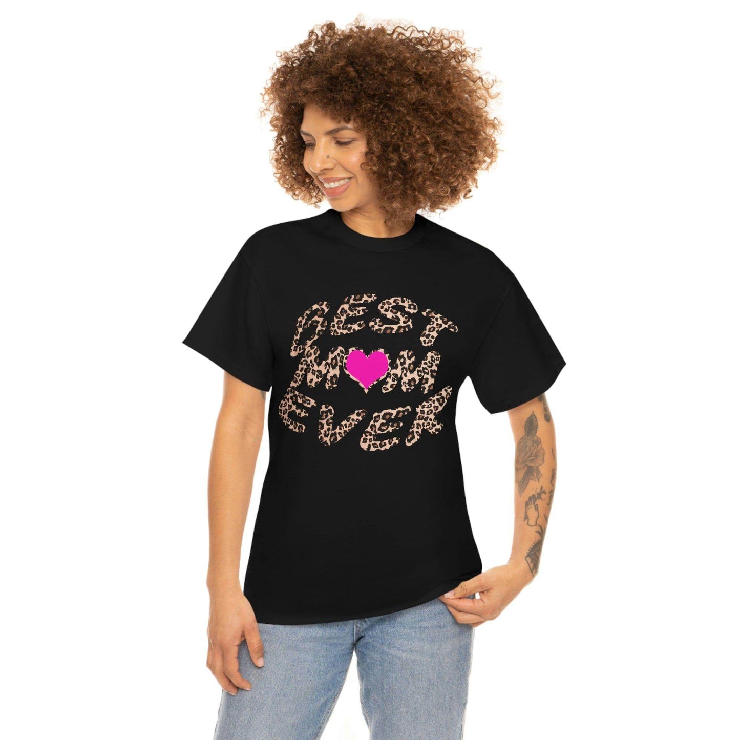 Best mom ever leopard print Tee - Giftsmojo