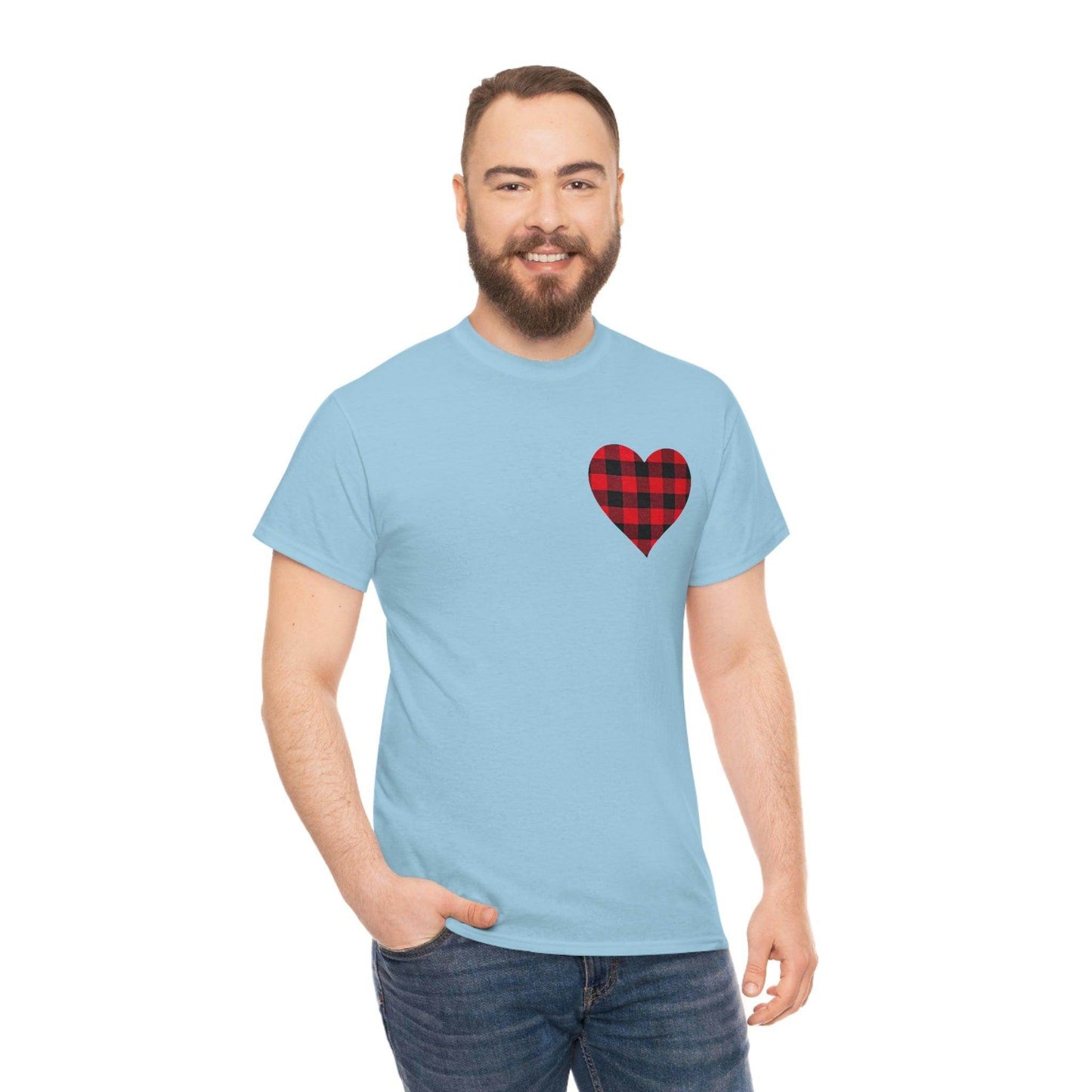Plaid Heart T-Shirt - Giftsmojo