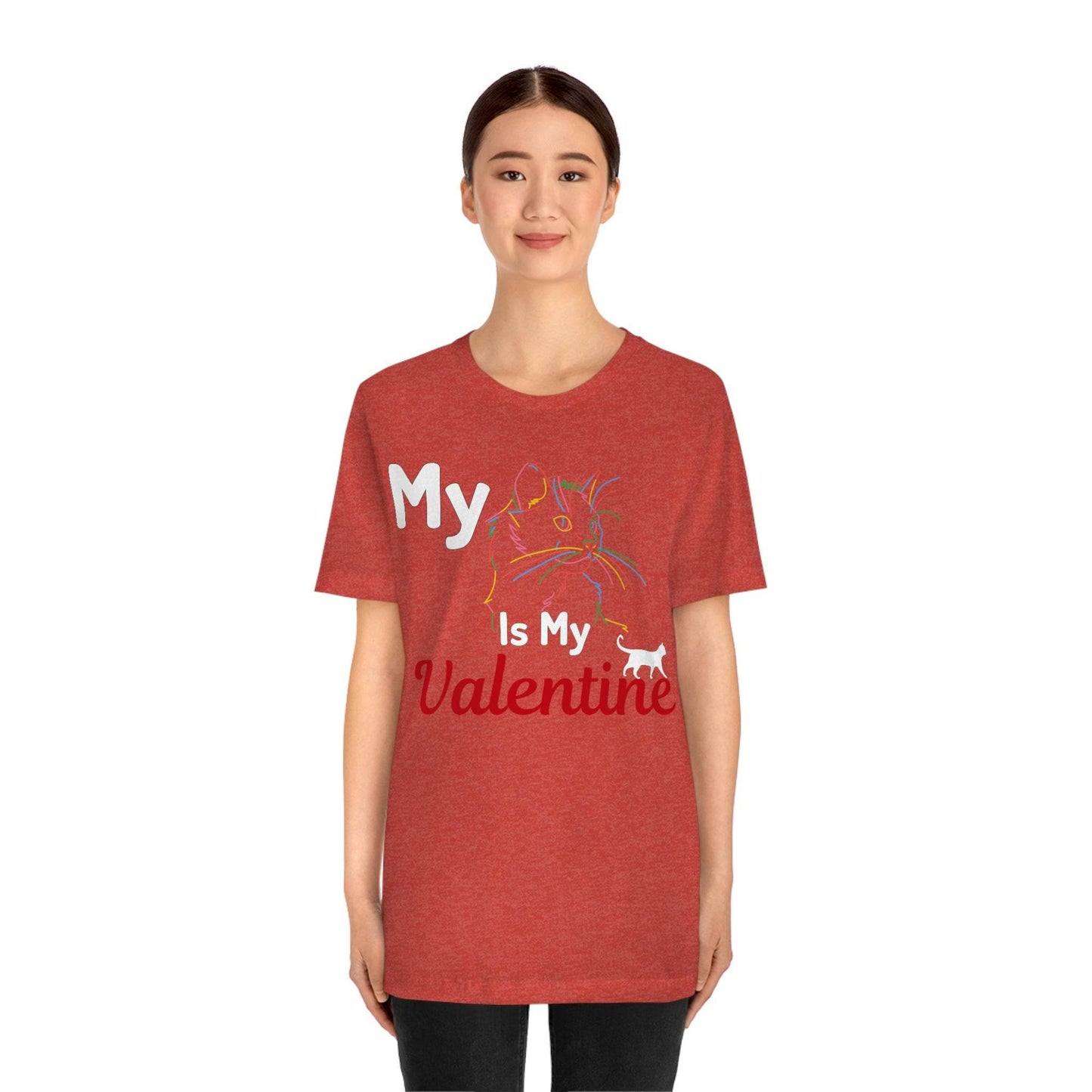 My Cat is My Valentine, Cute Pet lover Valentine shirt - Cute Cat lover shirt - Cat Mom shirt - Giftsmojo