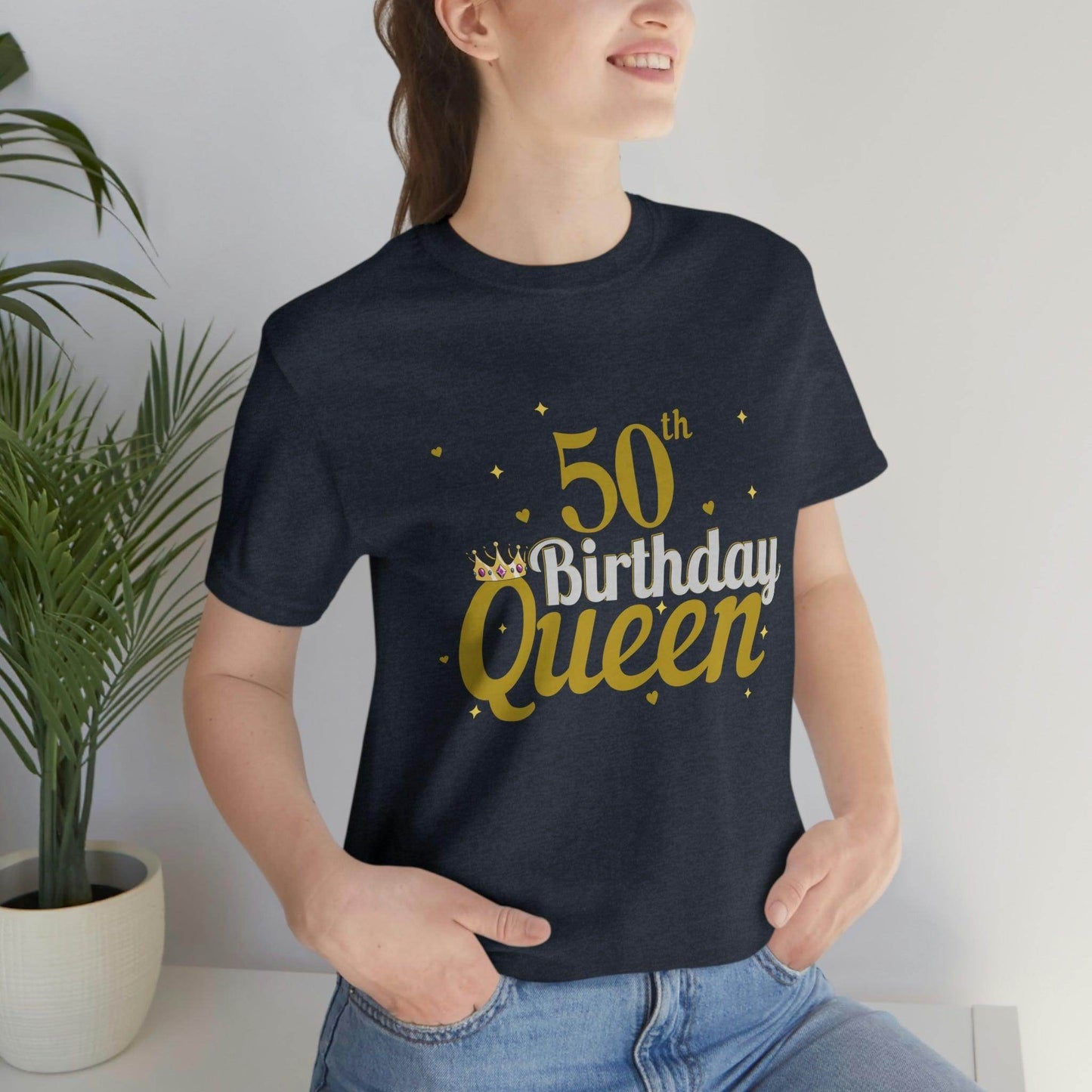 50th birthday queen shirt, birthday shirt, gift for her - Giftsmojo