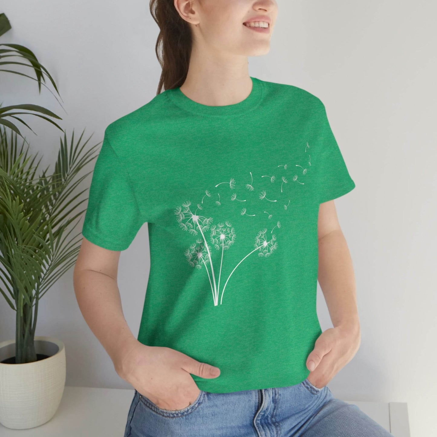 Dandelion Shirt, Boho Windflower Shirt, Dandelion Shirt for Her, Windflower Tee, Meditation Gift, Yoga Shirt, Inspirational Shirt, Bday Tees - Giftsmojo