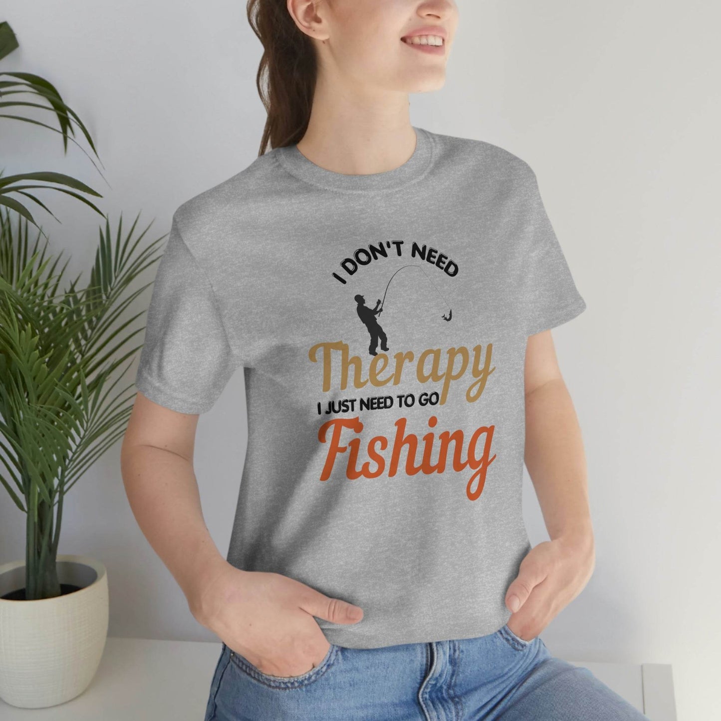 I don't need therapy I just need to go Fishing shirt, fishing shirt, dad shirt, father's day shirt, gift for Dad - Giftsmojo