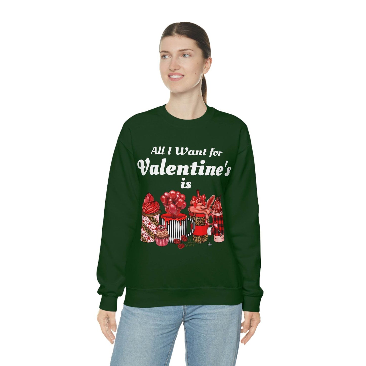 All I want for Valentines is Coffee Sweatshirt - Giftsmojo