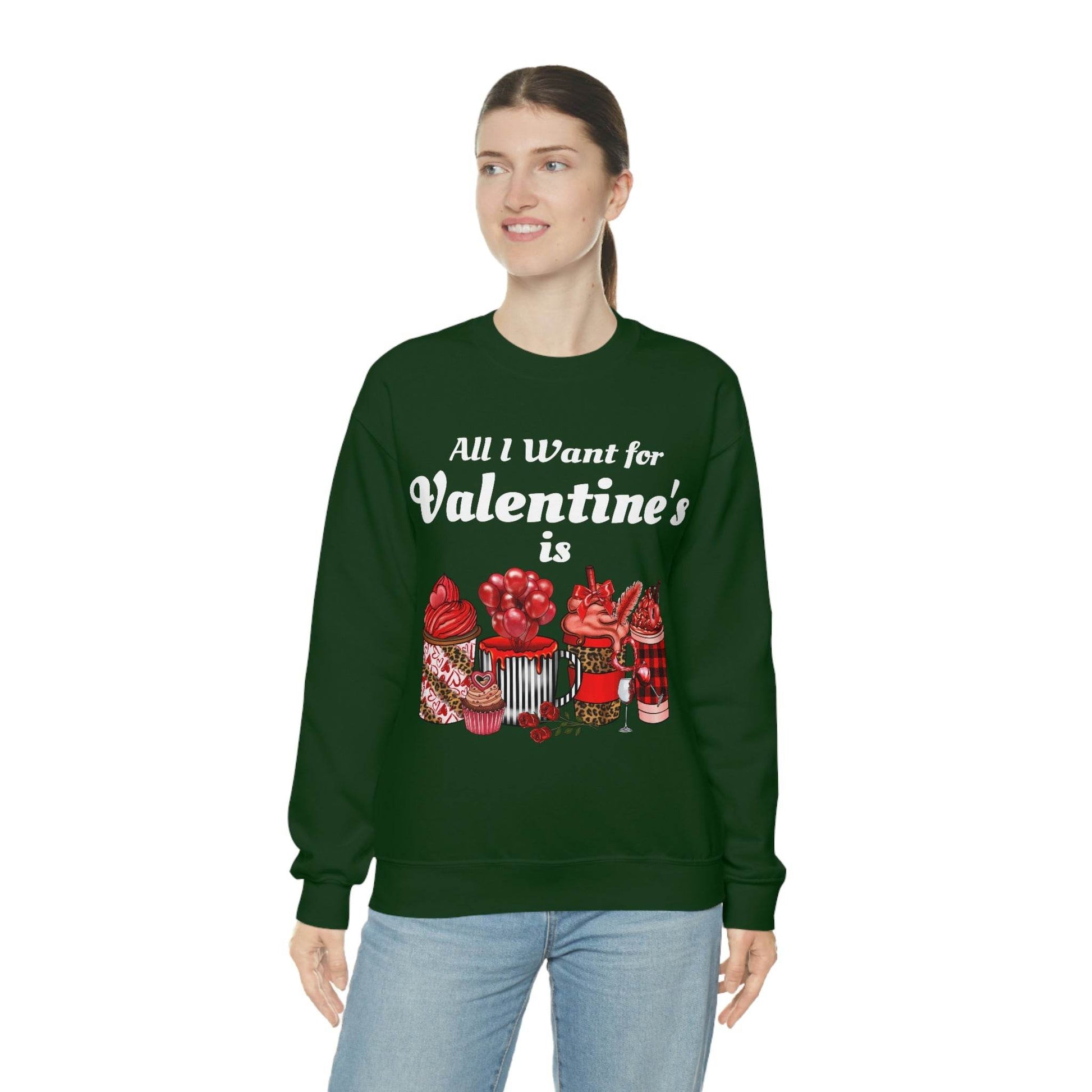 All I want for Valentines is Coffee Sweatshirt - Giftsmojo
