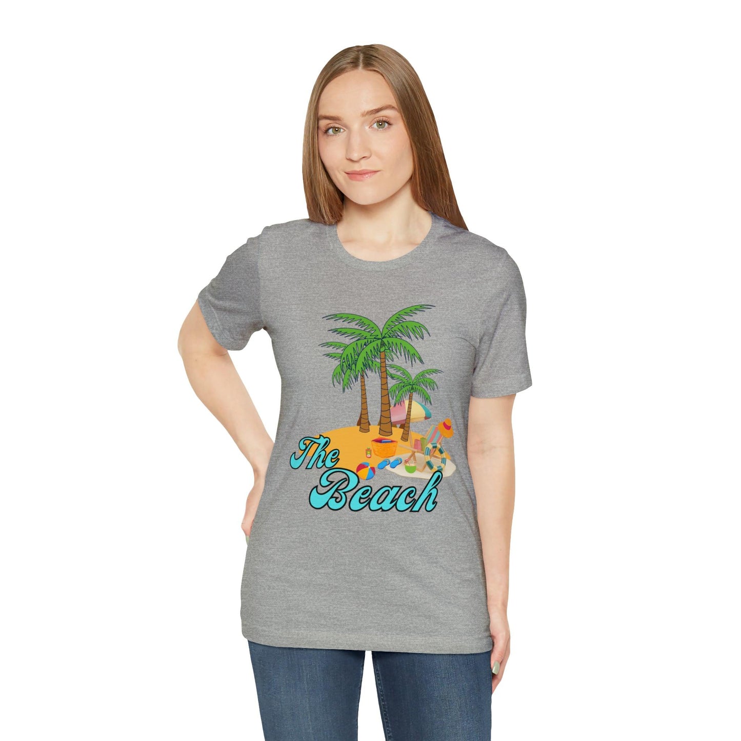 The Beach shirt, Beach t-shirt, Summer shirt, Beachwear, Beach fashion, Tropical print, Trendy design, Stylish beach apparel