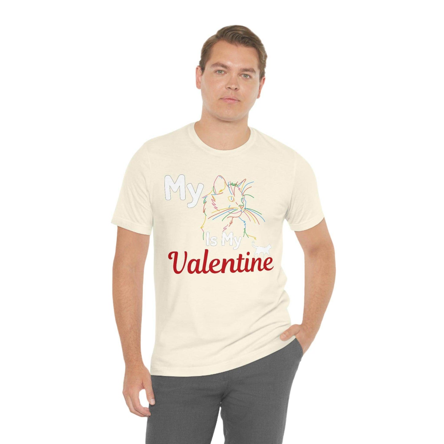 My Cat is My Valentine, Cute Pet lover Valentine shirt - Cute Cat lover shirt - Cat Mom shirt - Giftsmojo