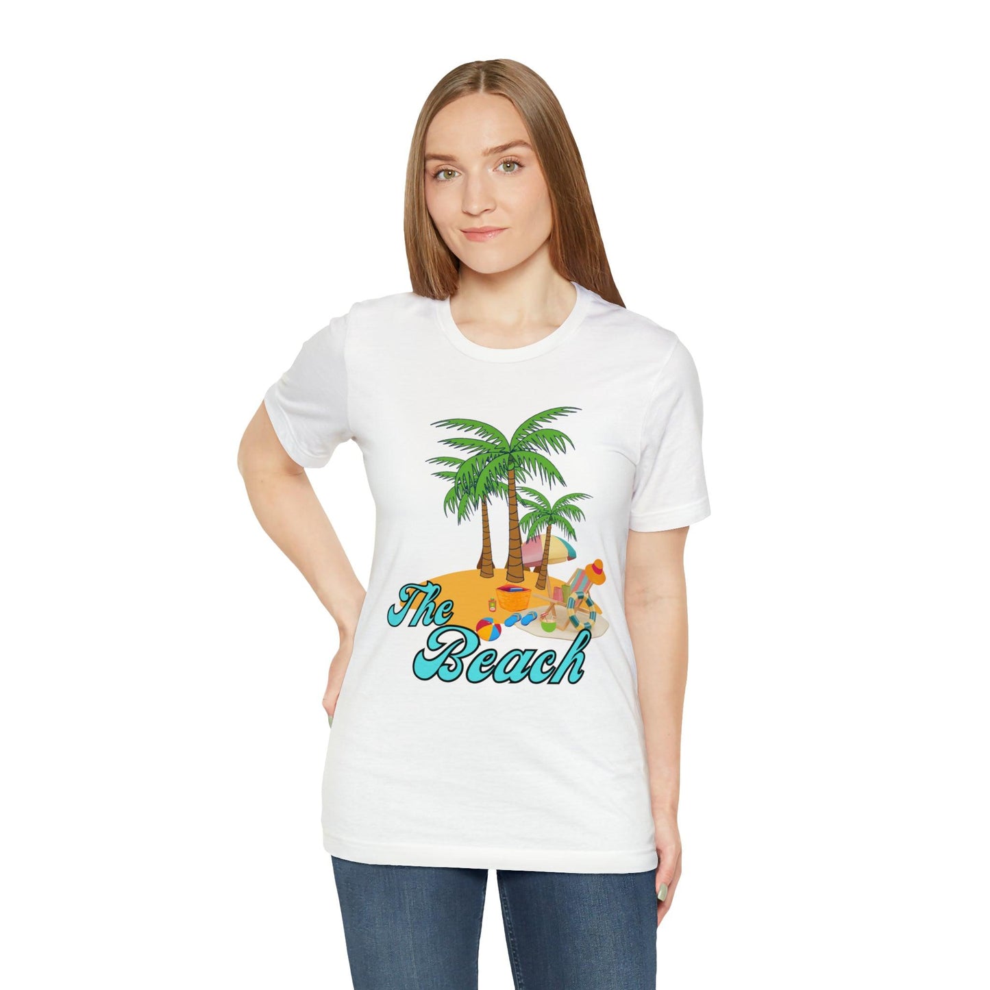 The Beach shirt, Beach t-shirt, Summer shirt, Beachwear, Beach fashion, Tropical print, Trendy design, Stylish beach apparel