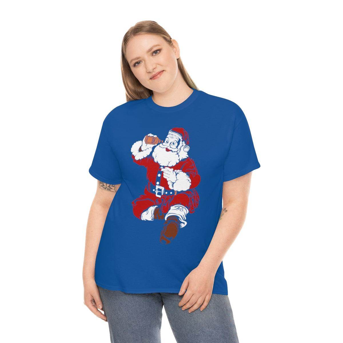 Santa Drinking Beer Funny T-shirt Funny Christmas Shirt Funny Santa Shirt Santa Gift - Giftsmojo