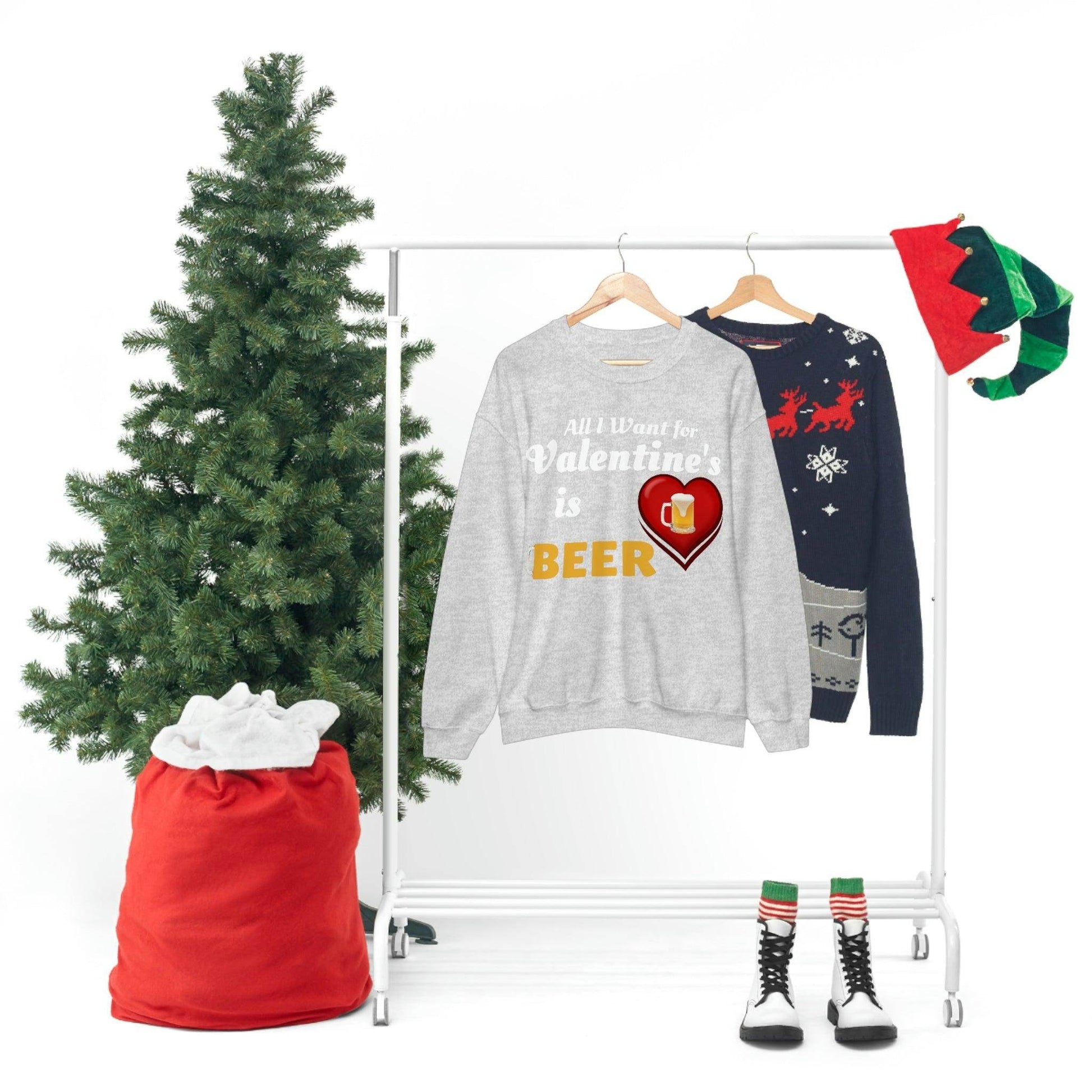 All I want for Valentine's is Beer Sweatshirt - Giftsmojo