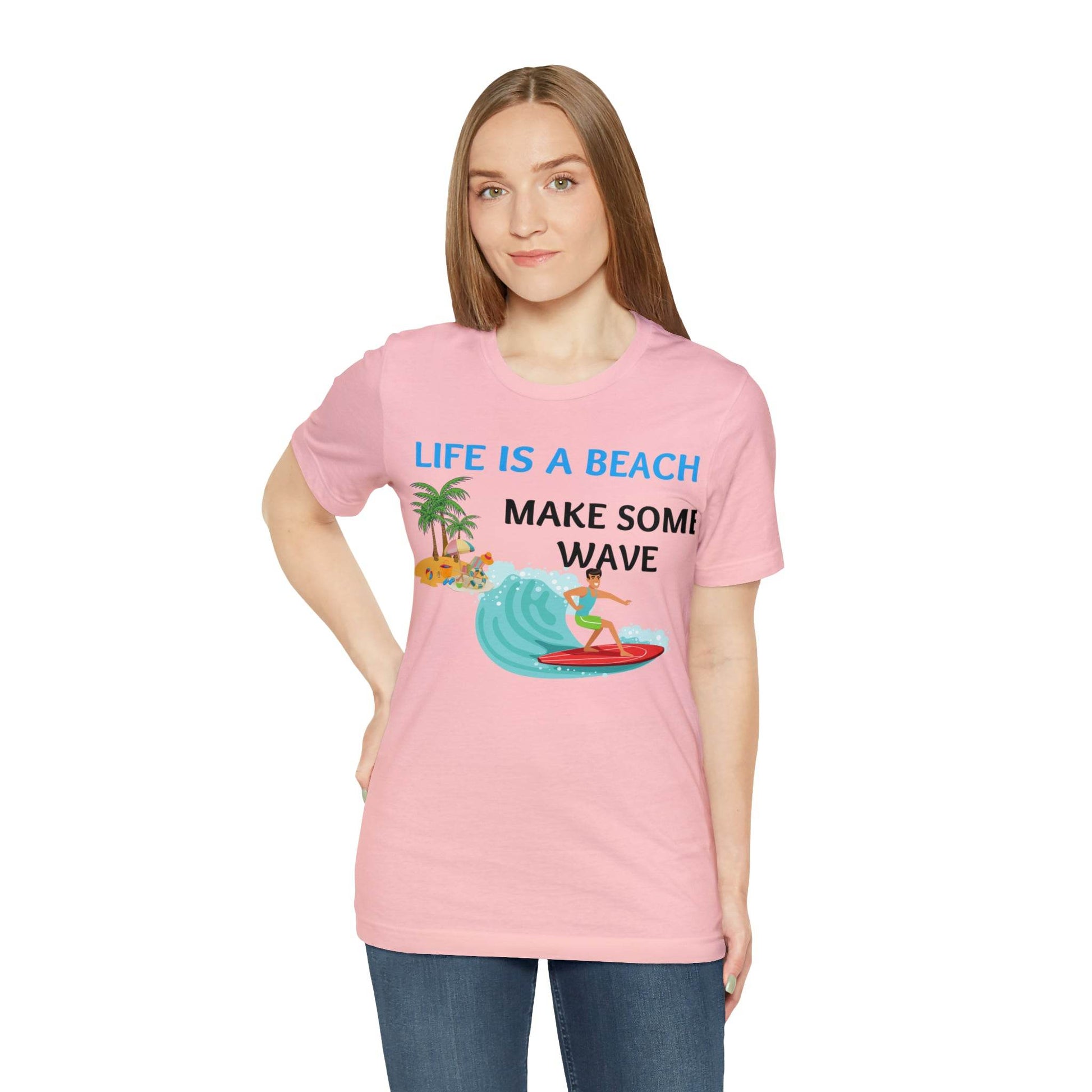 Life is a Beach shirt, Beach t-shirt, Summer shirt, Relaxing beachwear, Coastal fashion, Beach-inspired clothing, Beach adventure apparel - Giftsmojo
