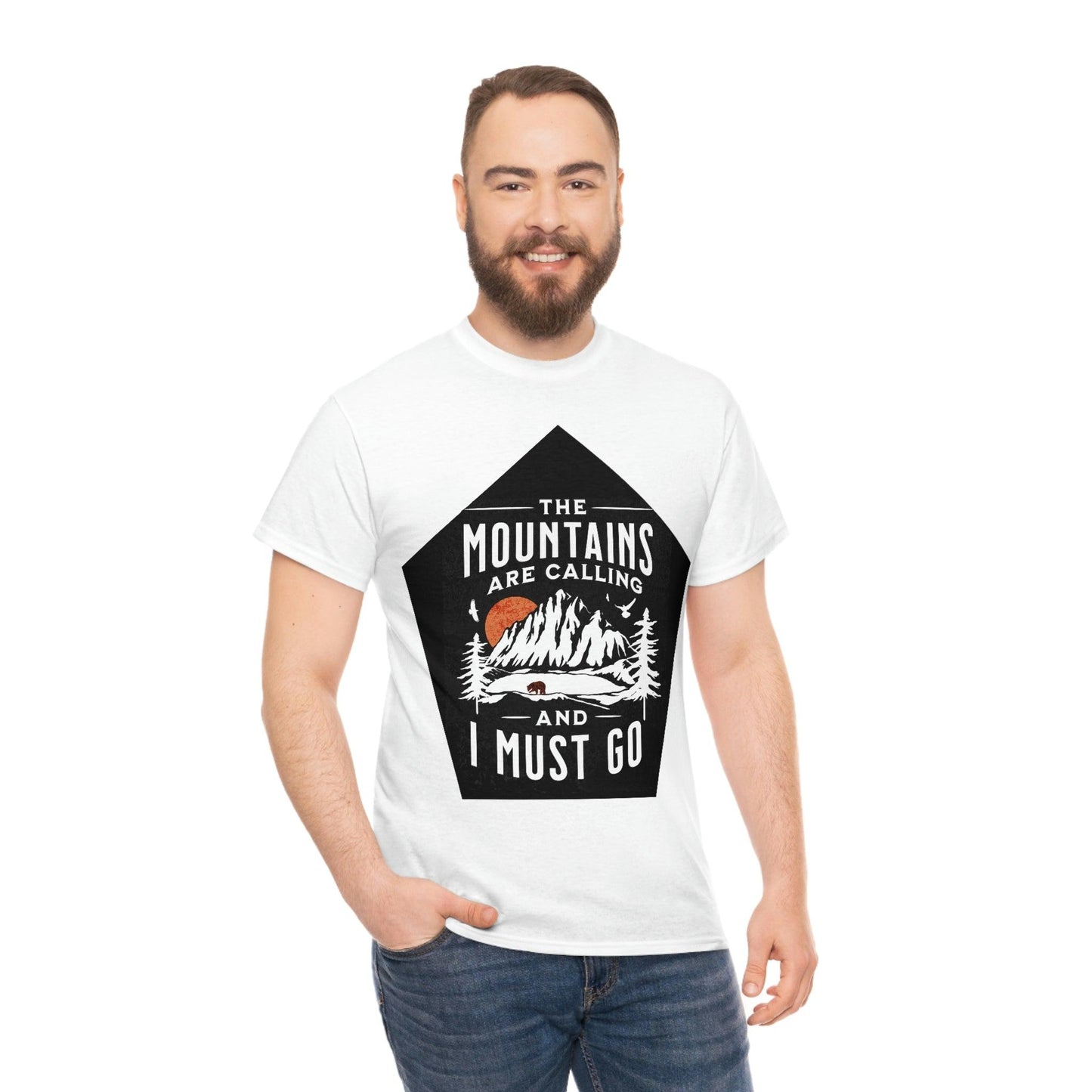 The Mountains are Calling and I Must Go Tee - Giftsmojo
