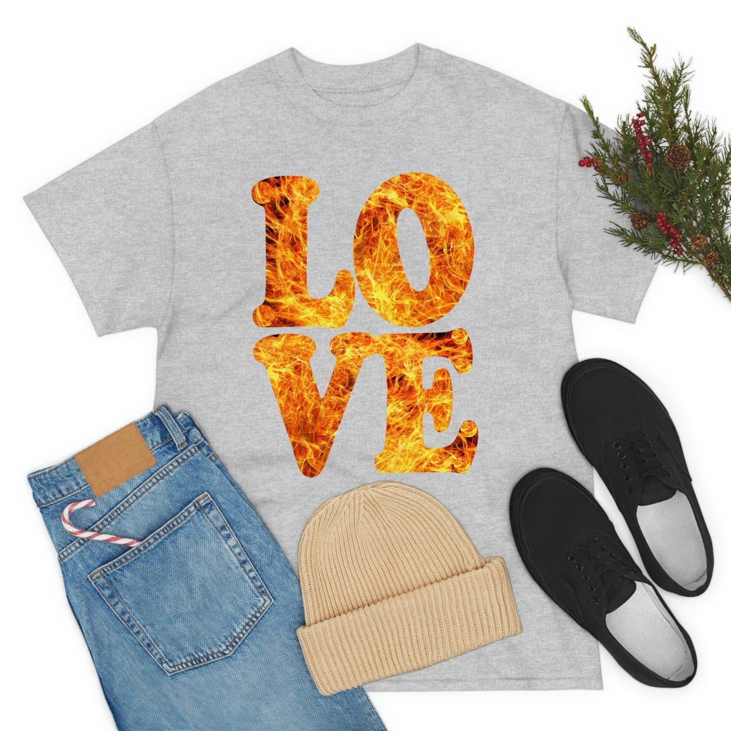 love fire big Tee - Giftsmojo