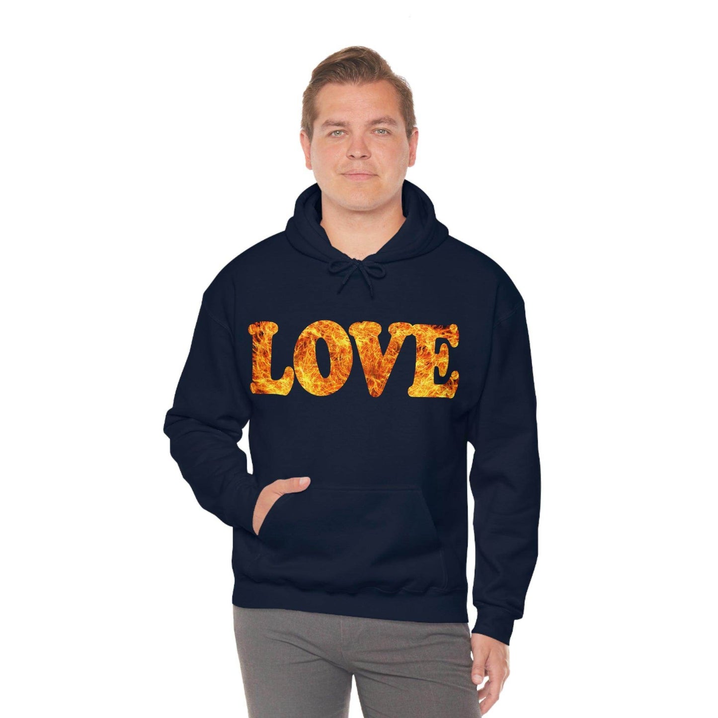 Love Fire Hooded Sweatshirt - Giftsmojo
