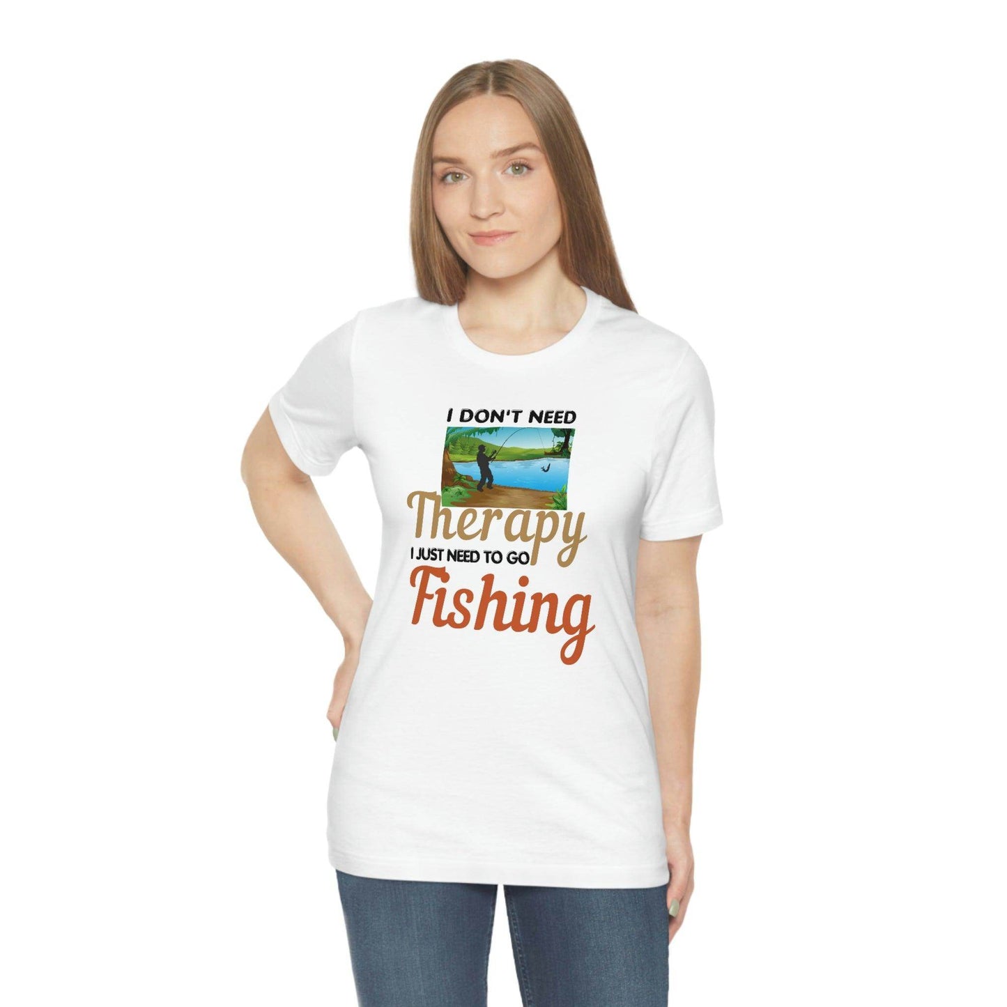 Fishing T-shirt dad shirt dad gift outdoor lover gift - fishing gift nature lover shirt I don't need therapy I just need to go Fishing shirt - Giftsmojo