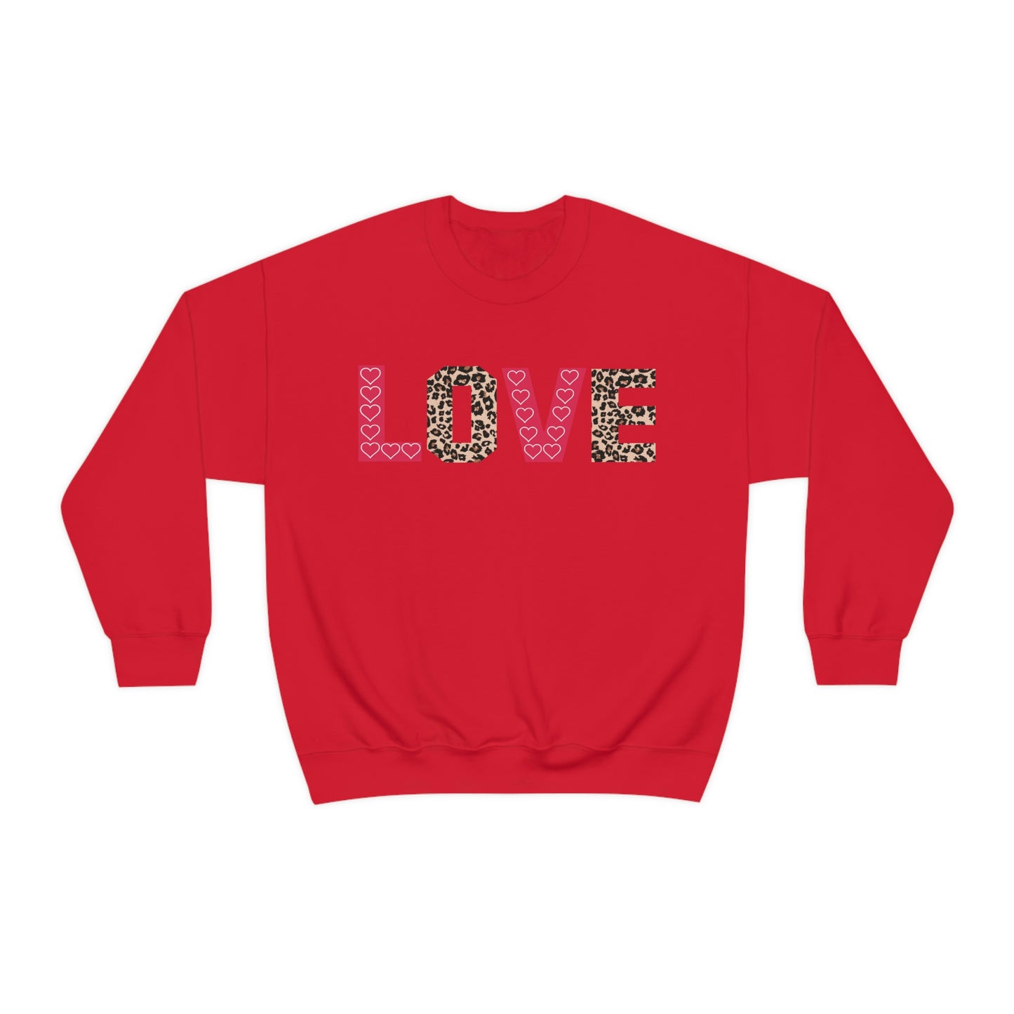 Love Sweatshirt with partial leopard print