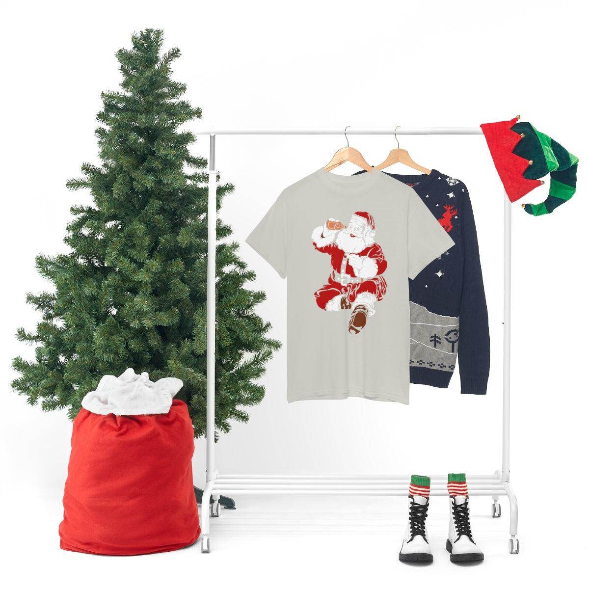 Santa Drinking Beer Funny T-shirt Funny Christmas Shirt Funny Santa Shirt Santa Gift - Giftsmojo