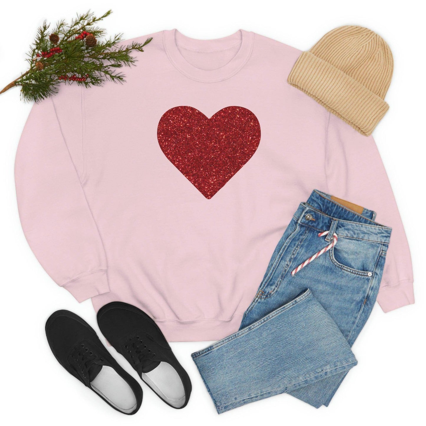 Heart Sweatshirt Love sweatshirt Love Shirt Cute Love Shirt with Heart Valentine sweatshirt - Matching Love shirt Girlfriend gift Boyfriend - Giftsmojo