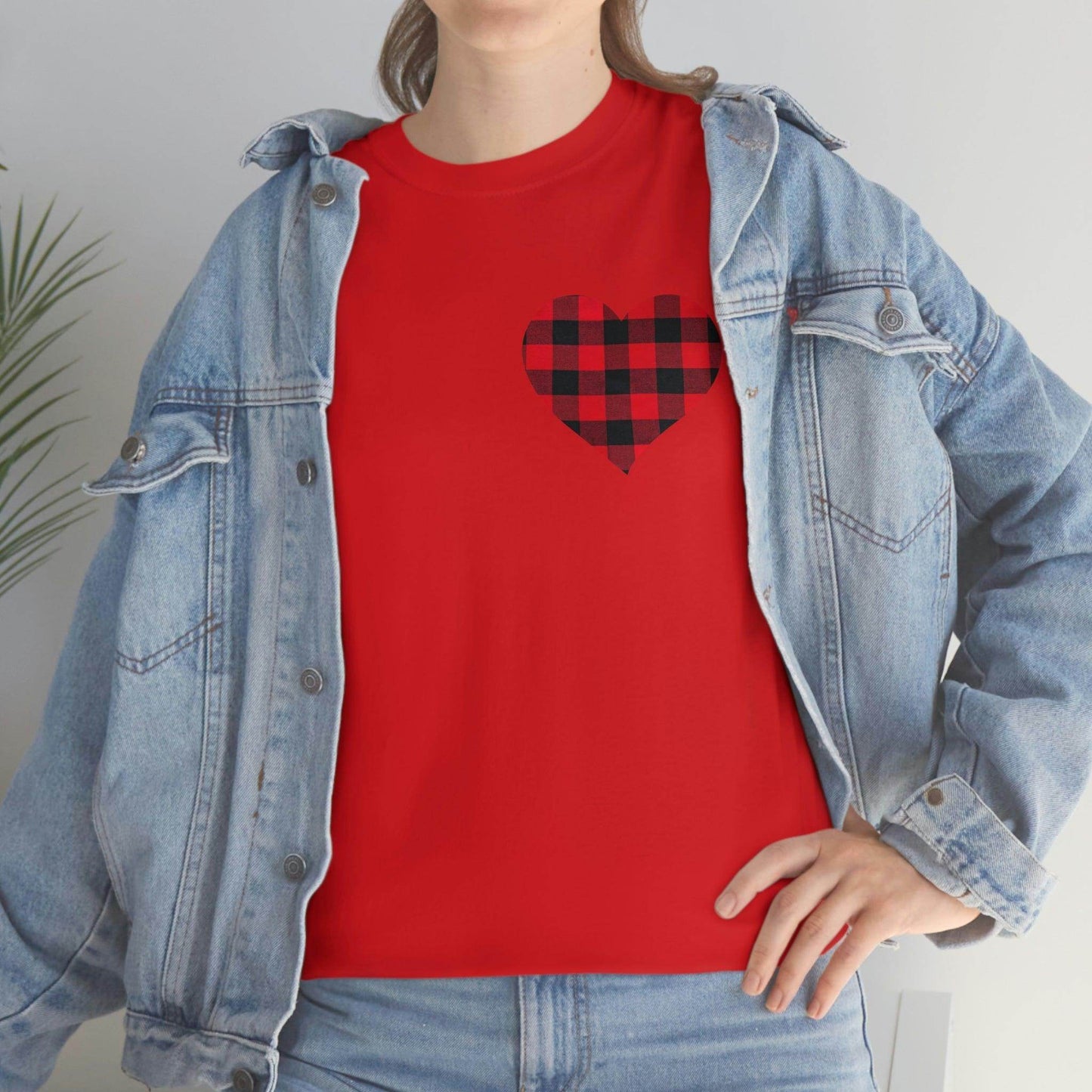Plaid Heart T-Shirt - Giftsmojo