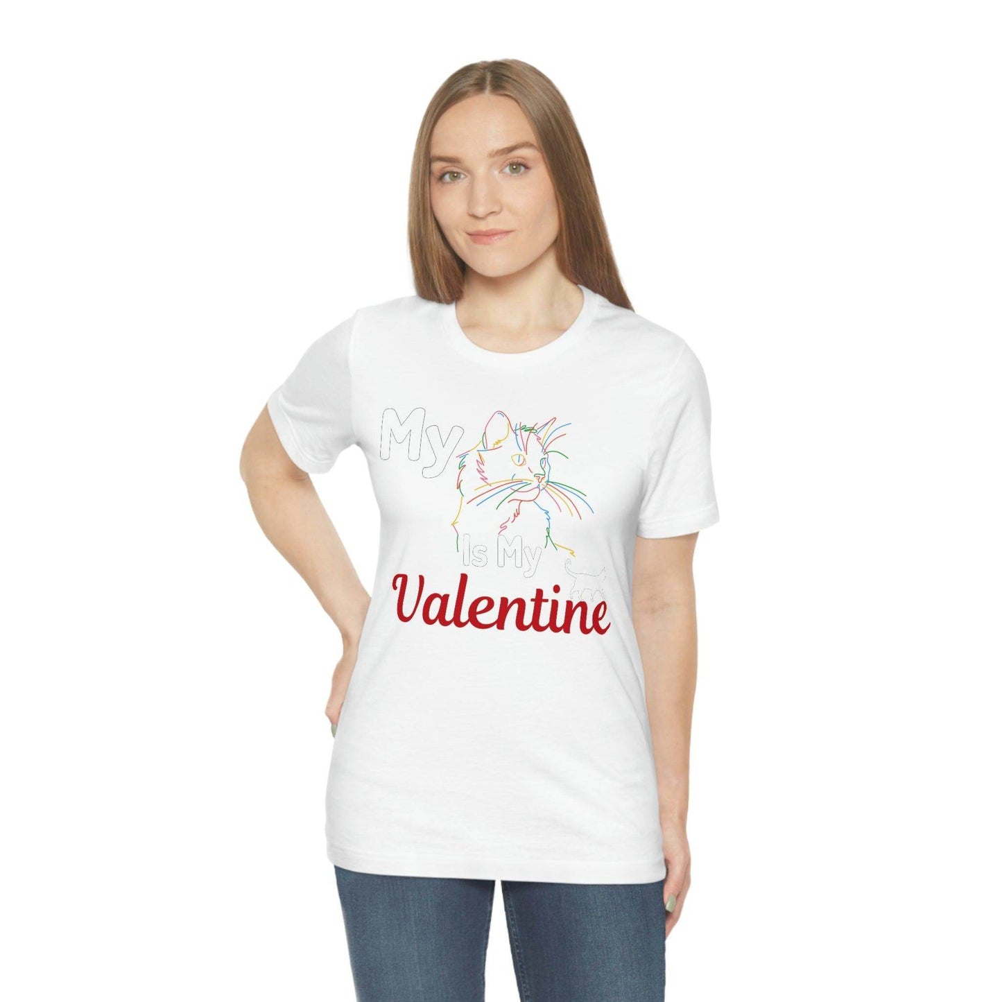 My Cat is My Valentine, Cute Pet lover Valentine shirt - Cute Cat lover shirt - Cat Mom shirt - Giftsmojo