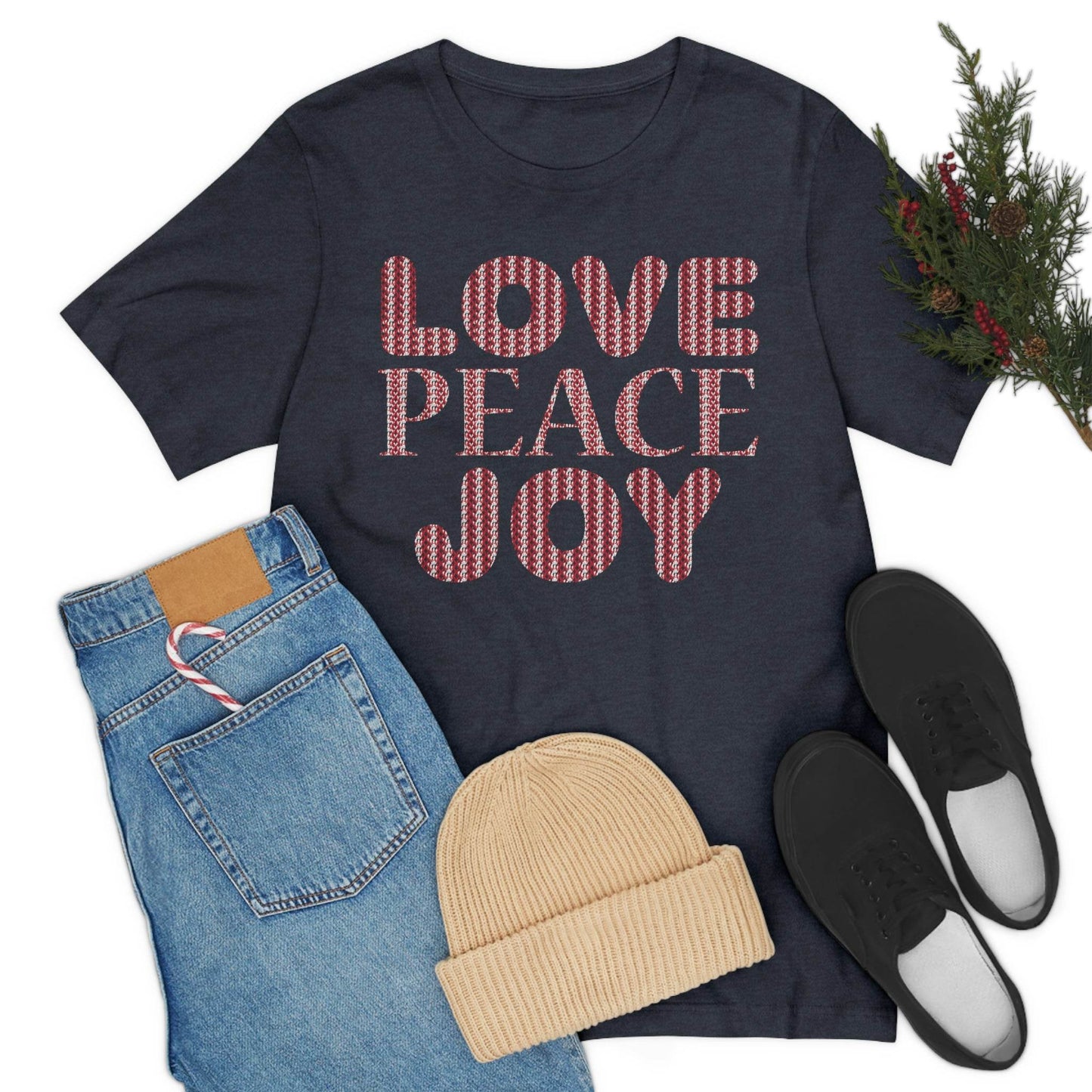 love peace joy Tee - Giftsmojo