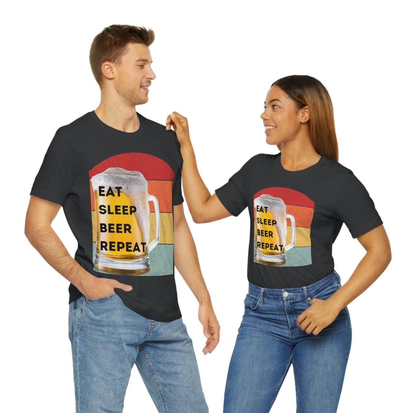 Retro shirt Eat Sleep Beer Repeat - funny beer shirt - Giftsmojo
