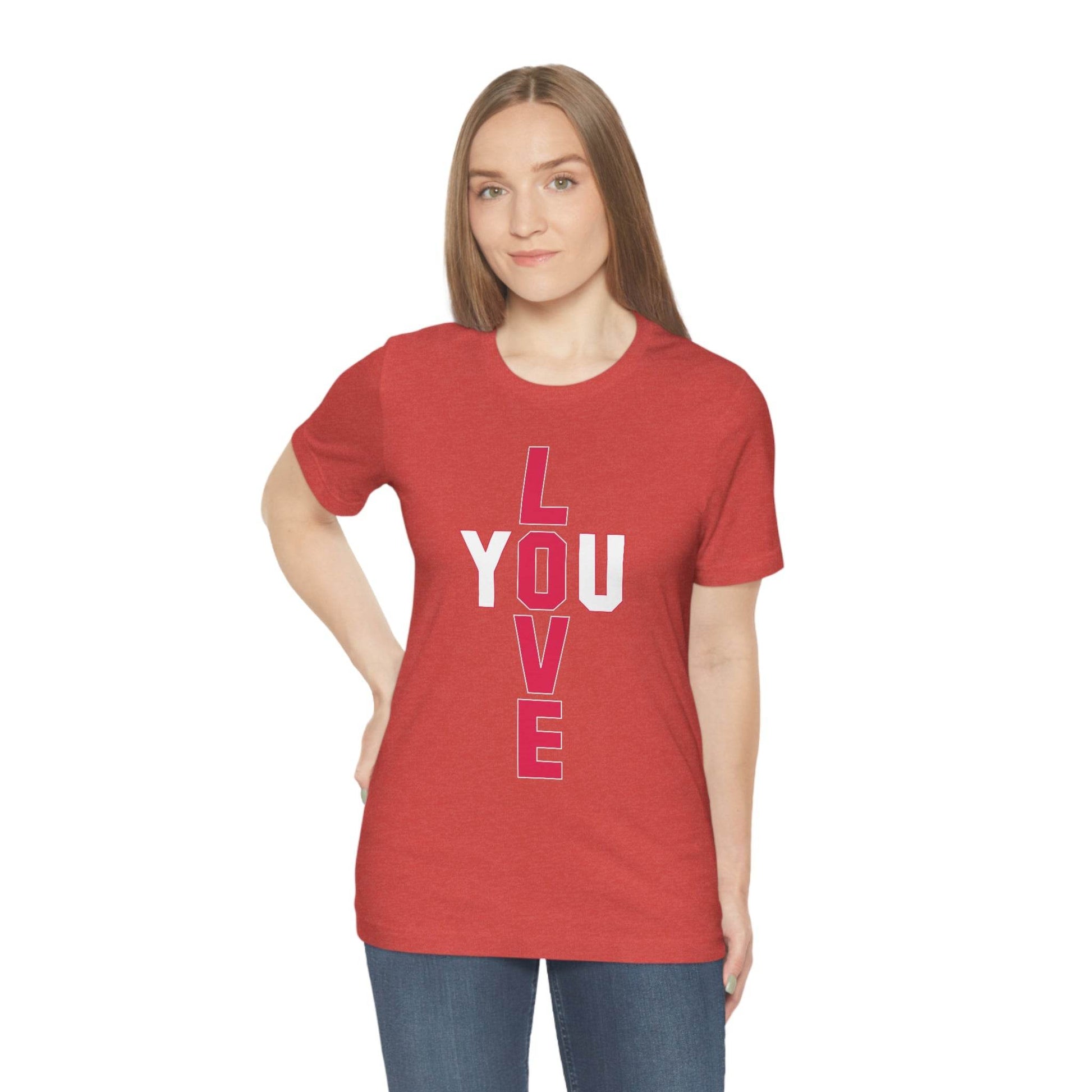 T-shape Love you Tee - Giftsmojo