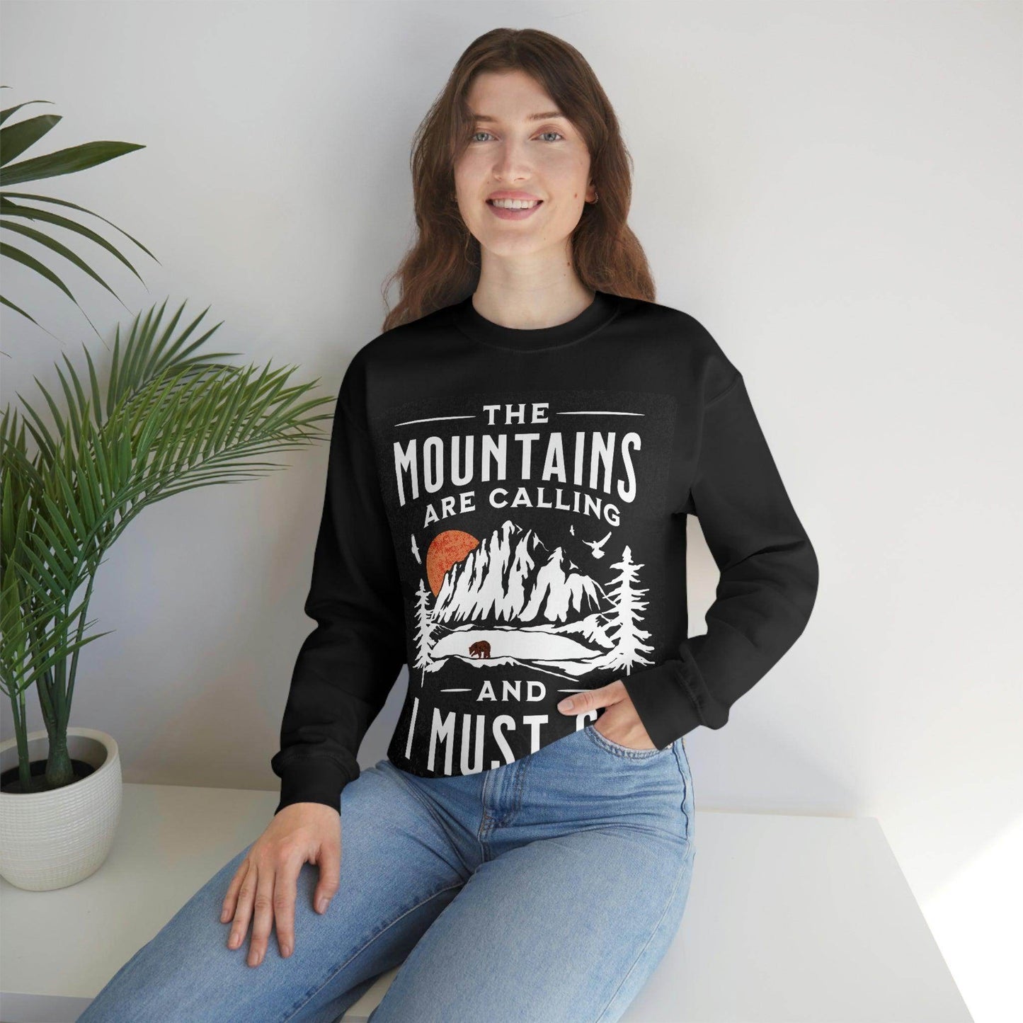 The Mountains are calling Crewneck Sweatshirt - Giftsmojo