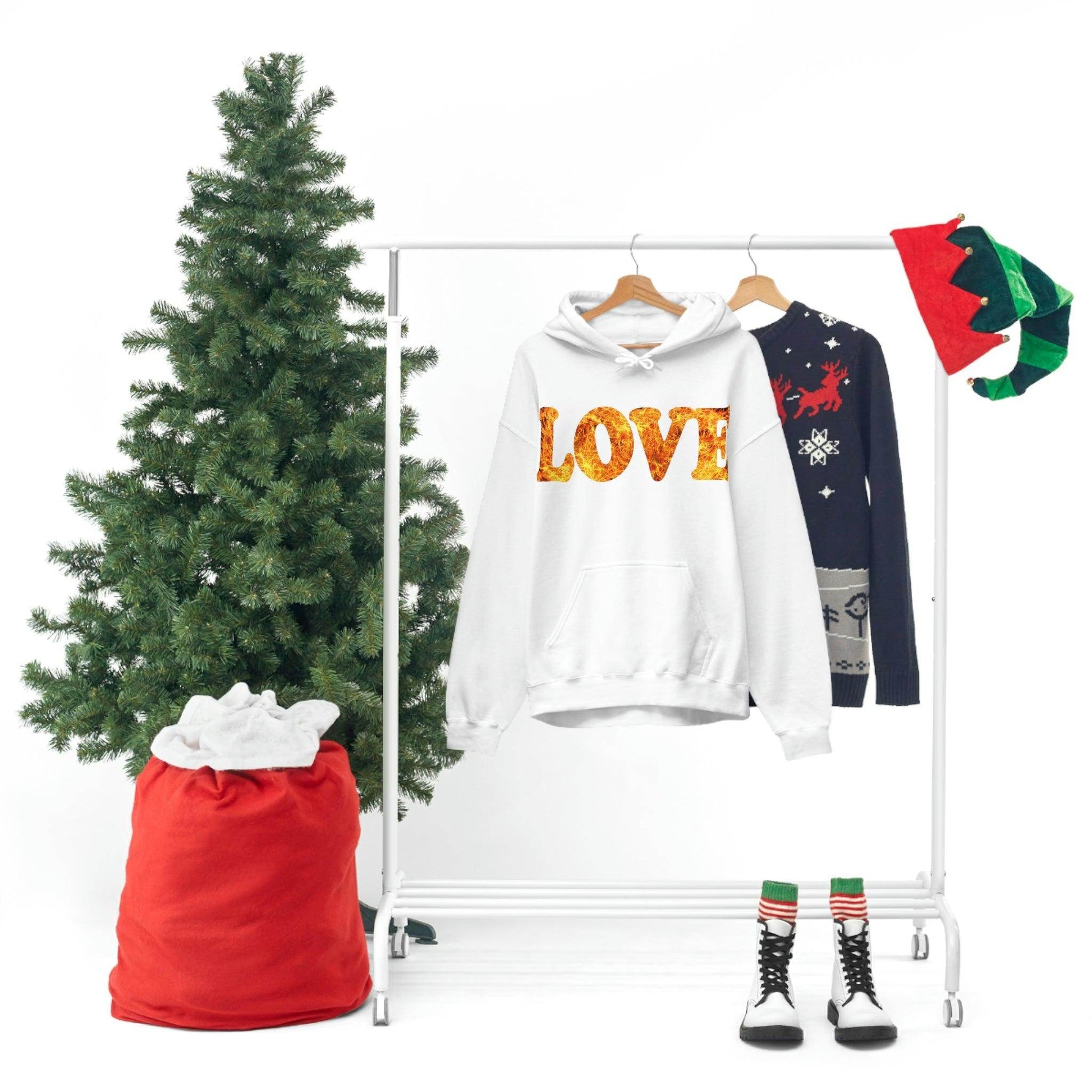 Love Fire Hooded Sweatshirt - Giftsmojo