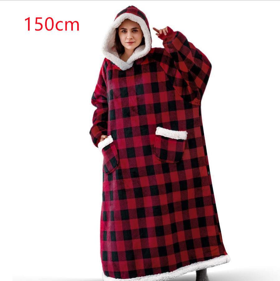 Winter TV Hoodie Blanket Winter Warm Home Clothes Women Men Oversized Pullover With Pockets - Giftsmojo