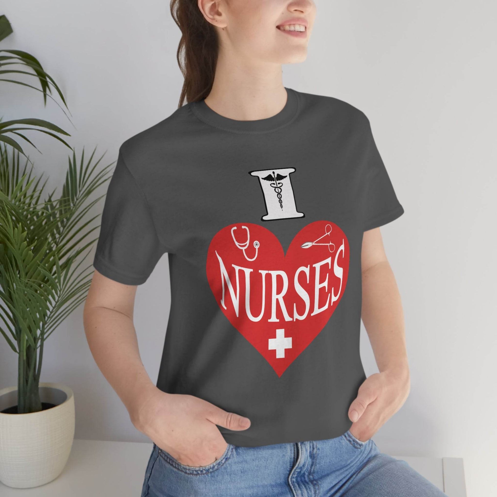 I love Nurses Tee - Giftsmojo