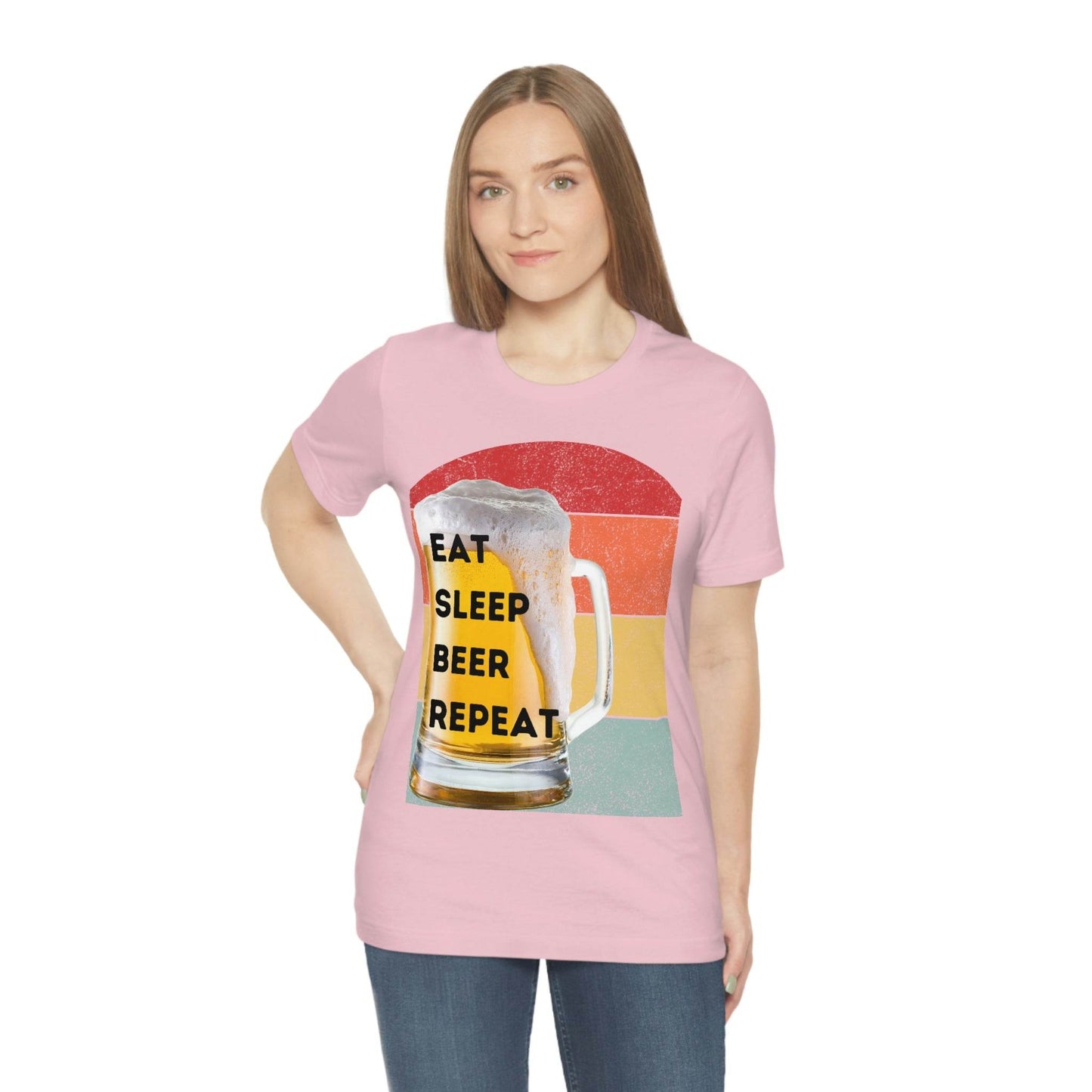 Retro shirt Eat Sleep Beer Repeat - funny beer shirt - Giftsmojo