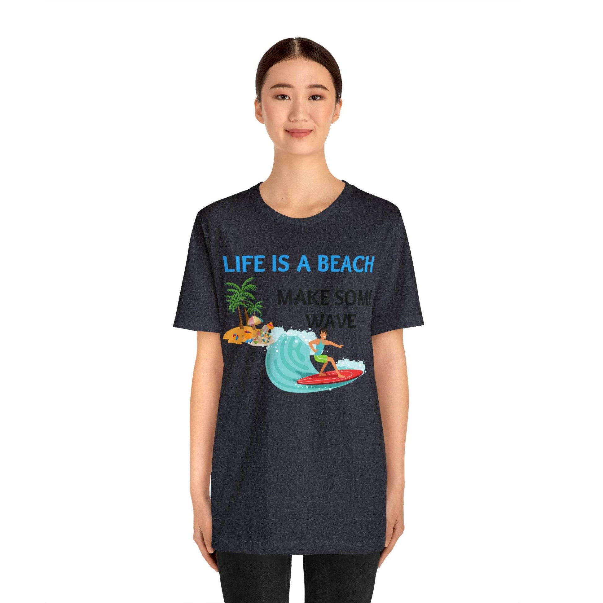 Life is a Beach shirt, Beach t-shirt, Summer shirt, Relaxing beachwear, Coastal fashion, Beach-inspired clothing, Beach adventure apparel - Giftsmojo