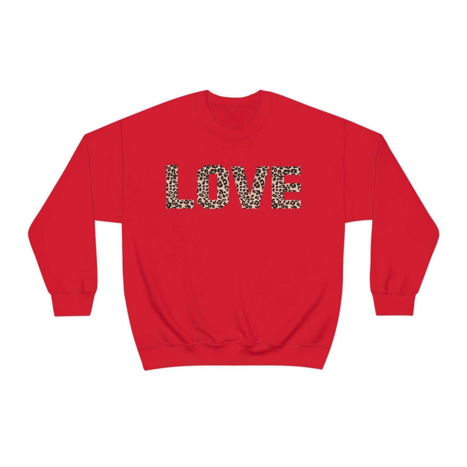 Leopard print love Sweatshirt - Giftsmojo