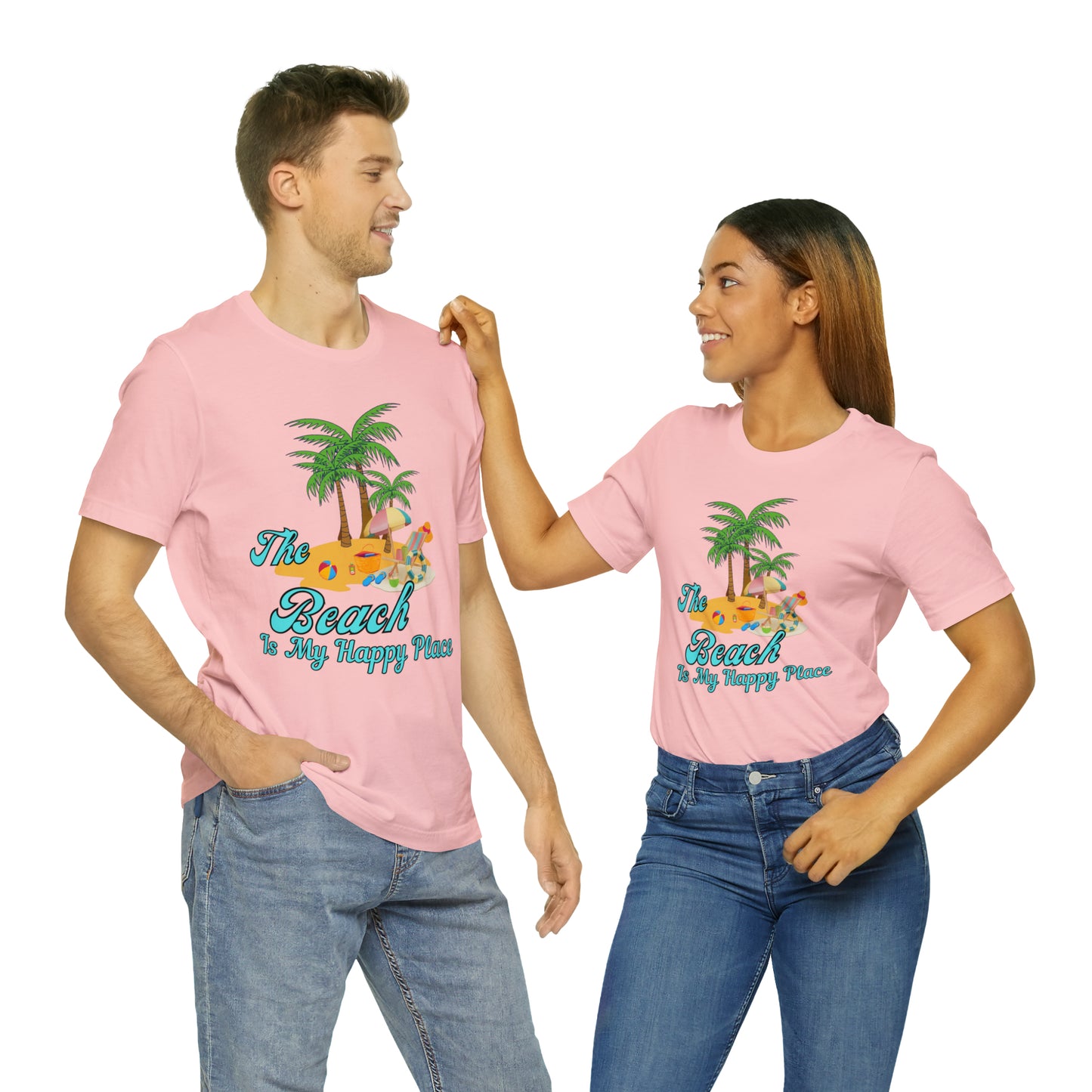 Beach shirt, The Beach is my happy place shirt, Beach t-shirt, Summer shirt, Beachwear, Beach fashion, Stylish beach apparel