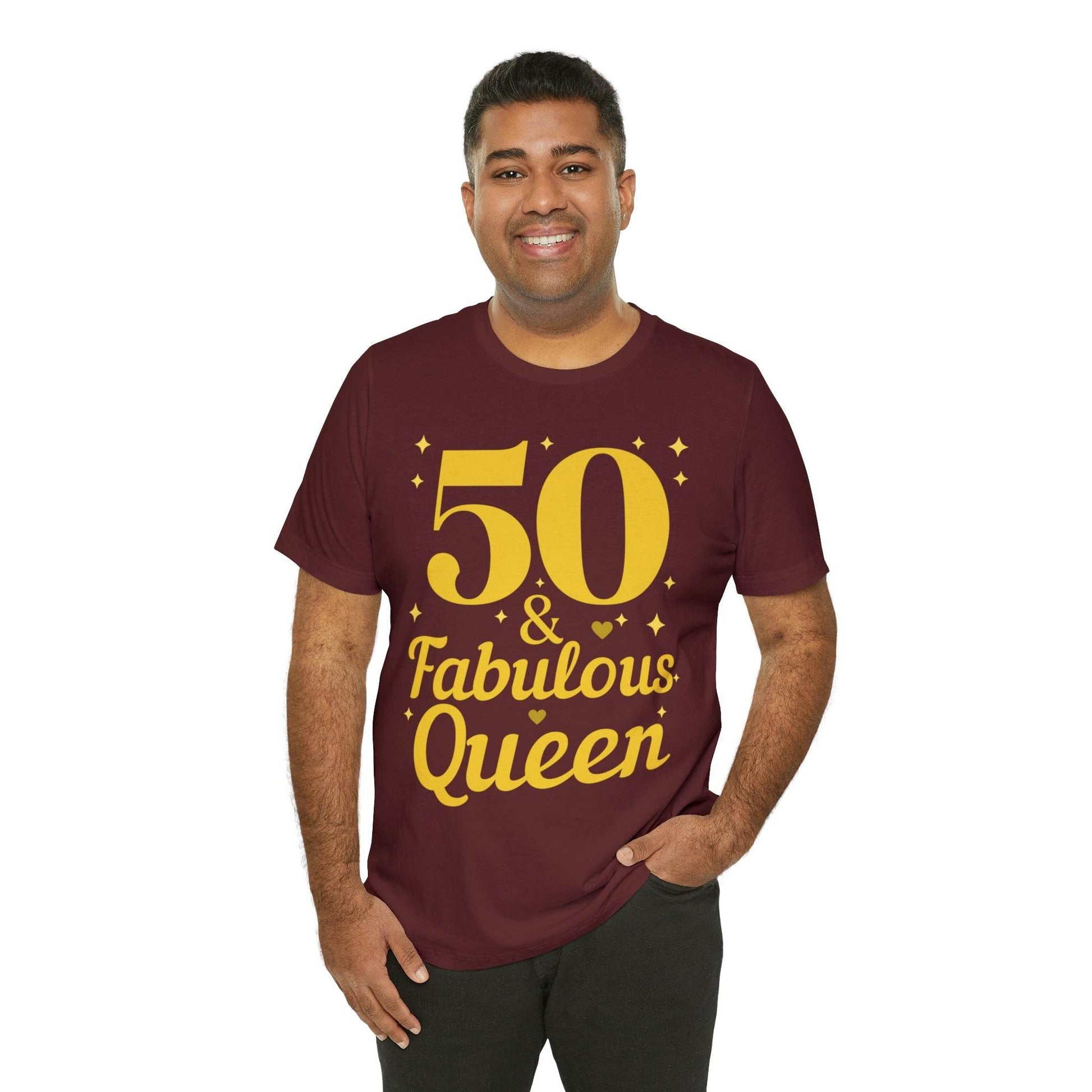 50 and Fabulous Queen shirt, Funny 50th birthday shirt - Giftsmojo