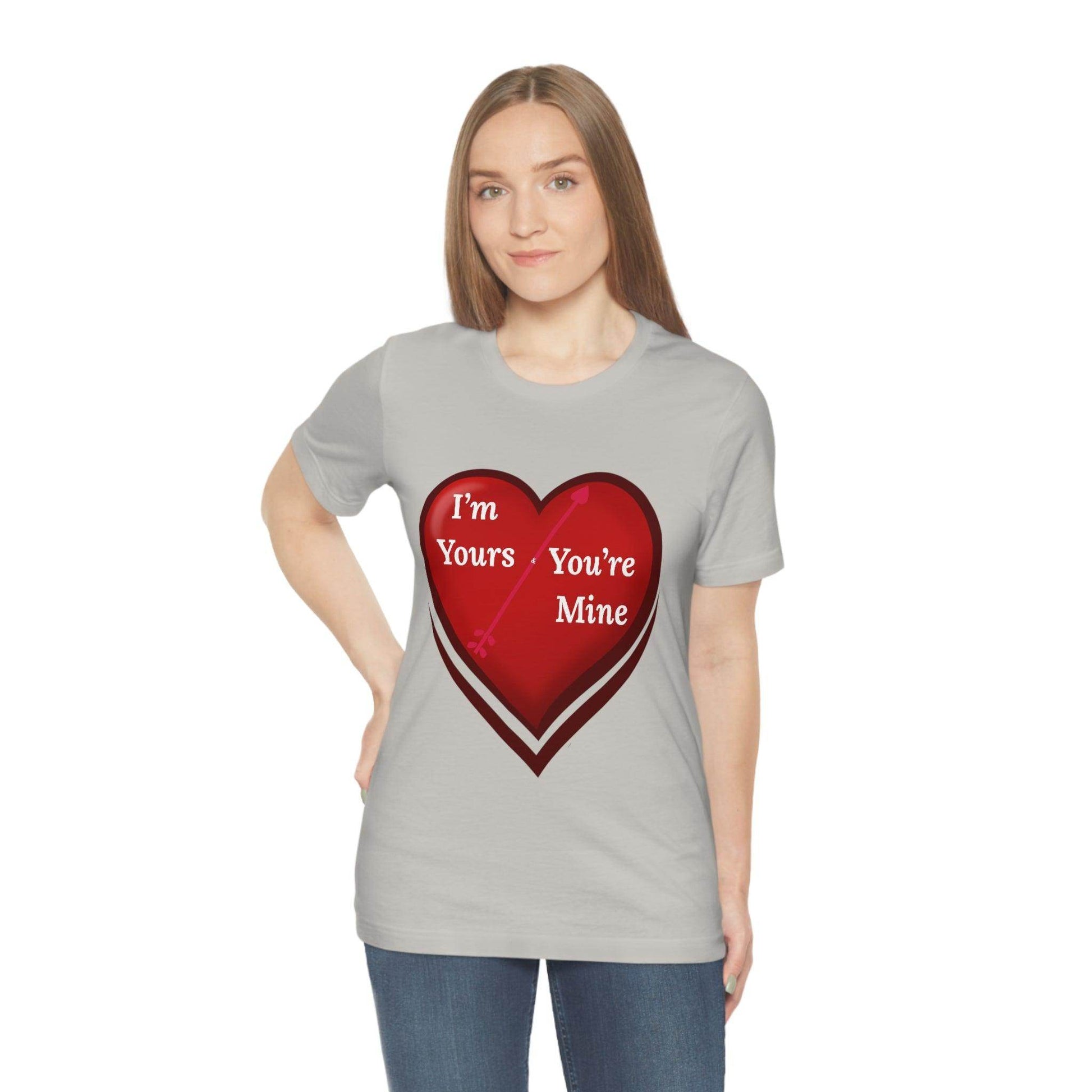 I'm Yours and You're Mine Heart Tee - Giftsmojo