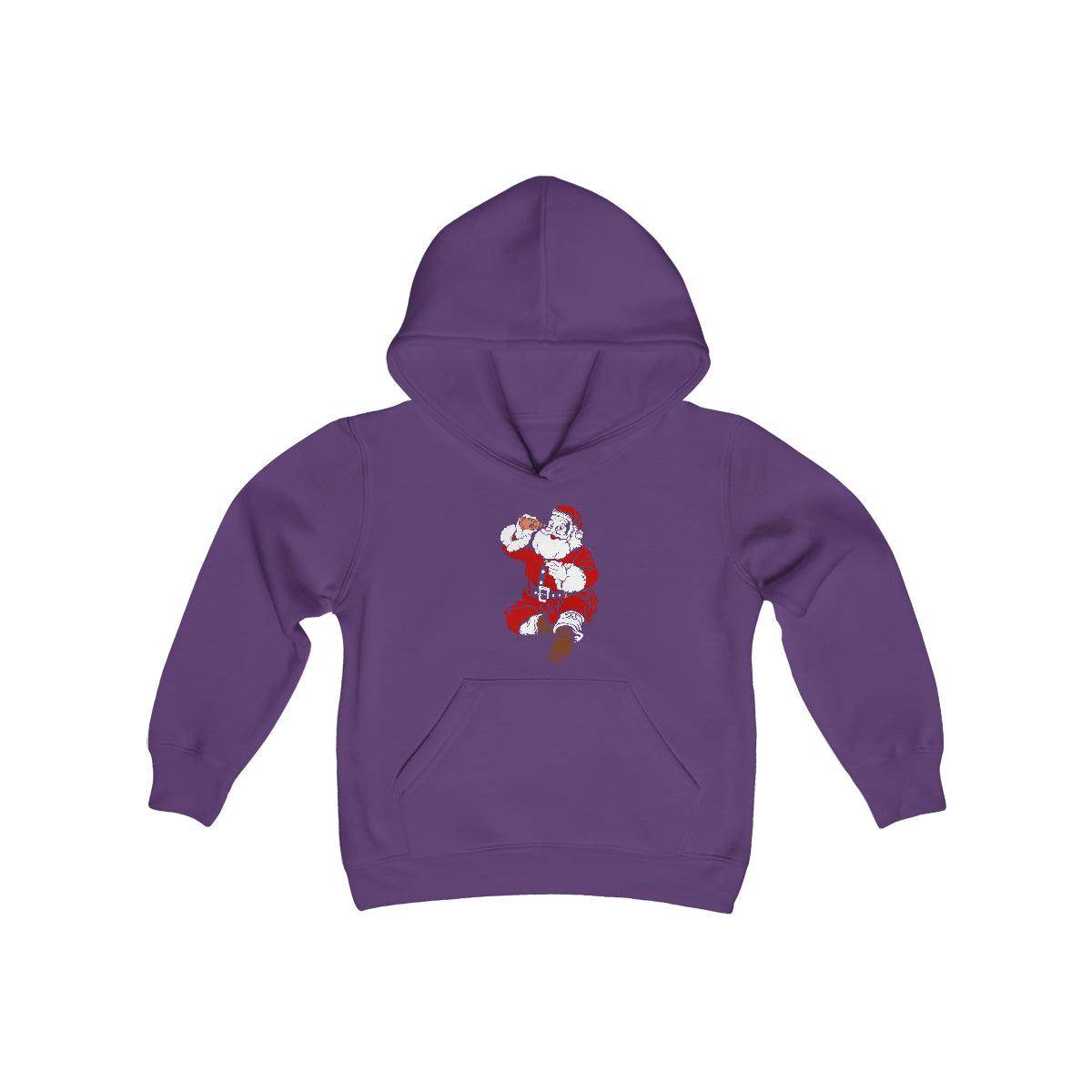 Naughty Santa Youth Heavy Blend Hooded Sweatshirt - Giftsmojo