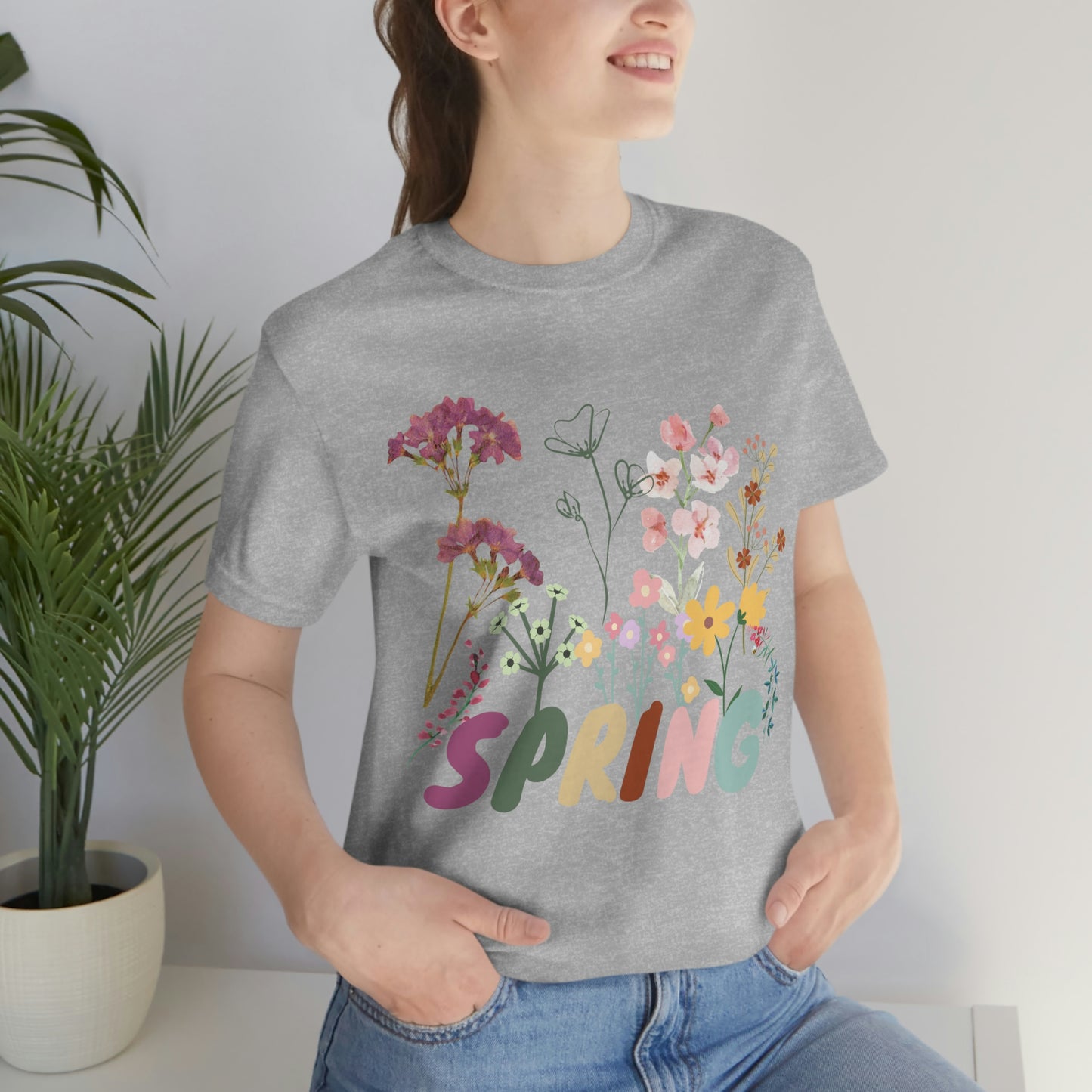 Spring Shirt, Flower T shirt, Vintage Botanical Shirt, Vintage T-shirt, Graphic Tshirt, Botanical Print, Vintage Flower Shirt, Wildflower,