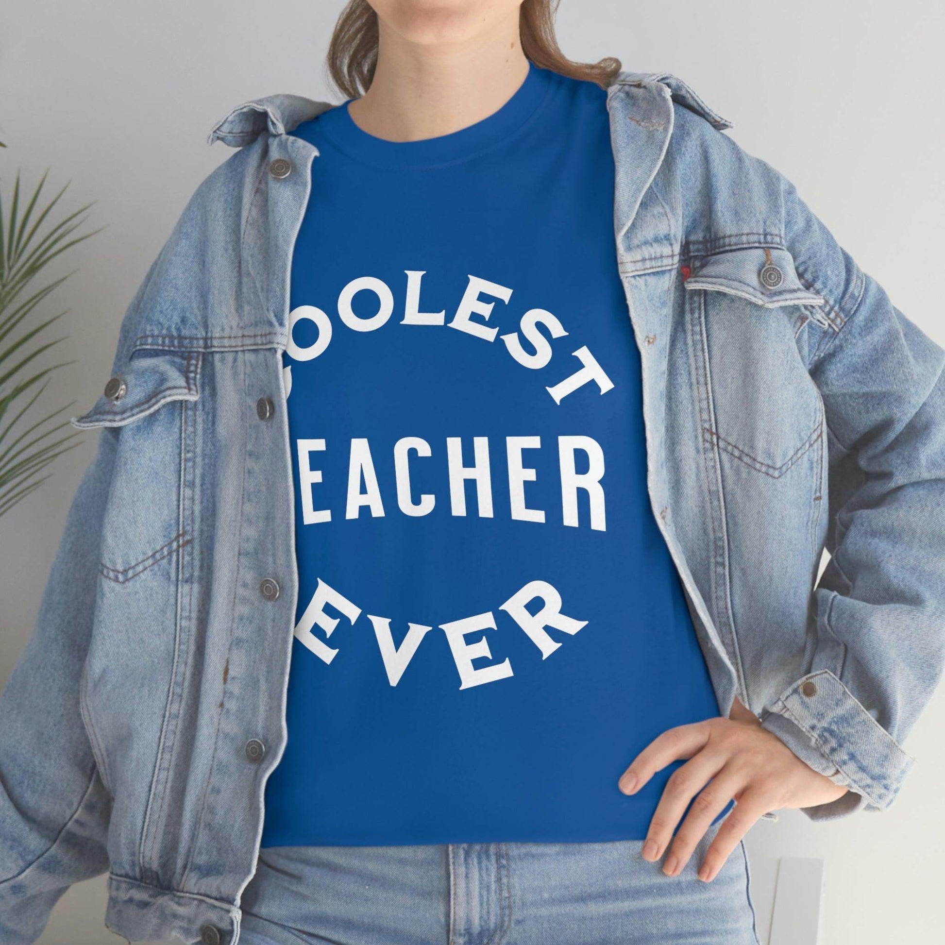 Coolest Teacher Ever Tee - cute teacher shirt - gift for teacher - Giftsmojo