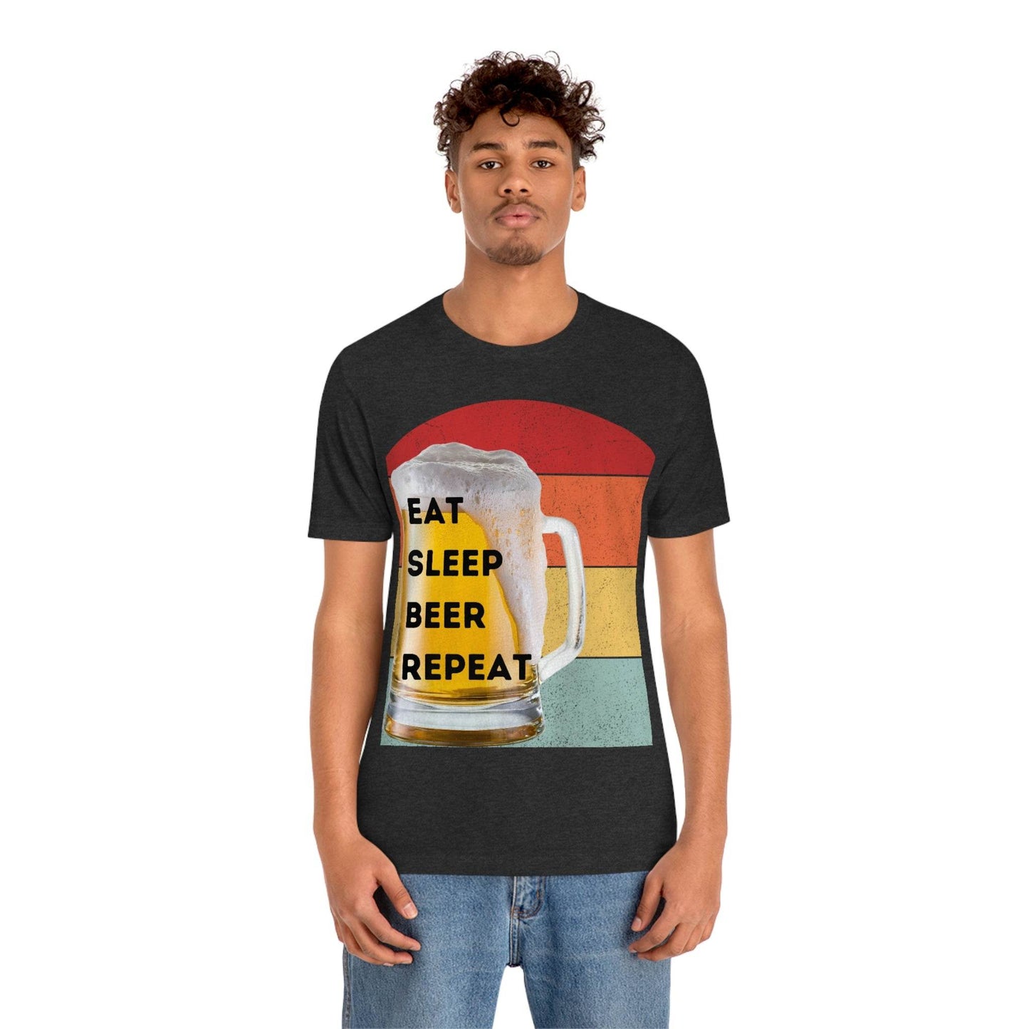Retro shirt Eat Sleep Beer Repeat - funny beer shirt - Giftsmojo