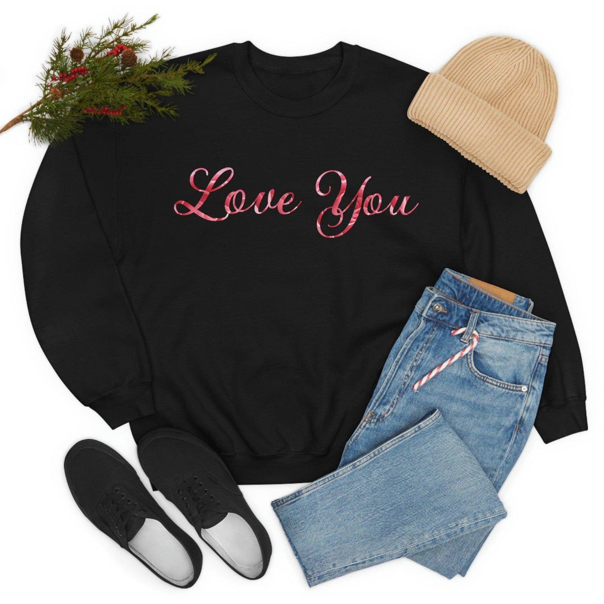 Love You Sweatshirt, love shirt, wedding gift, engagement gift, anniversary gift, couple shirt, matching shirt - Giftsmojo