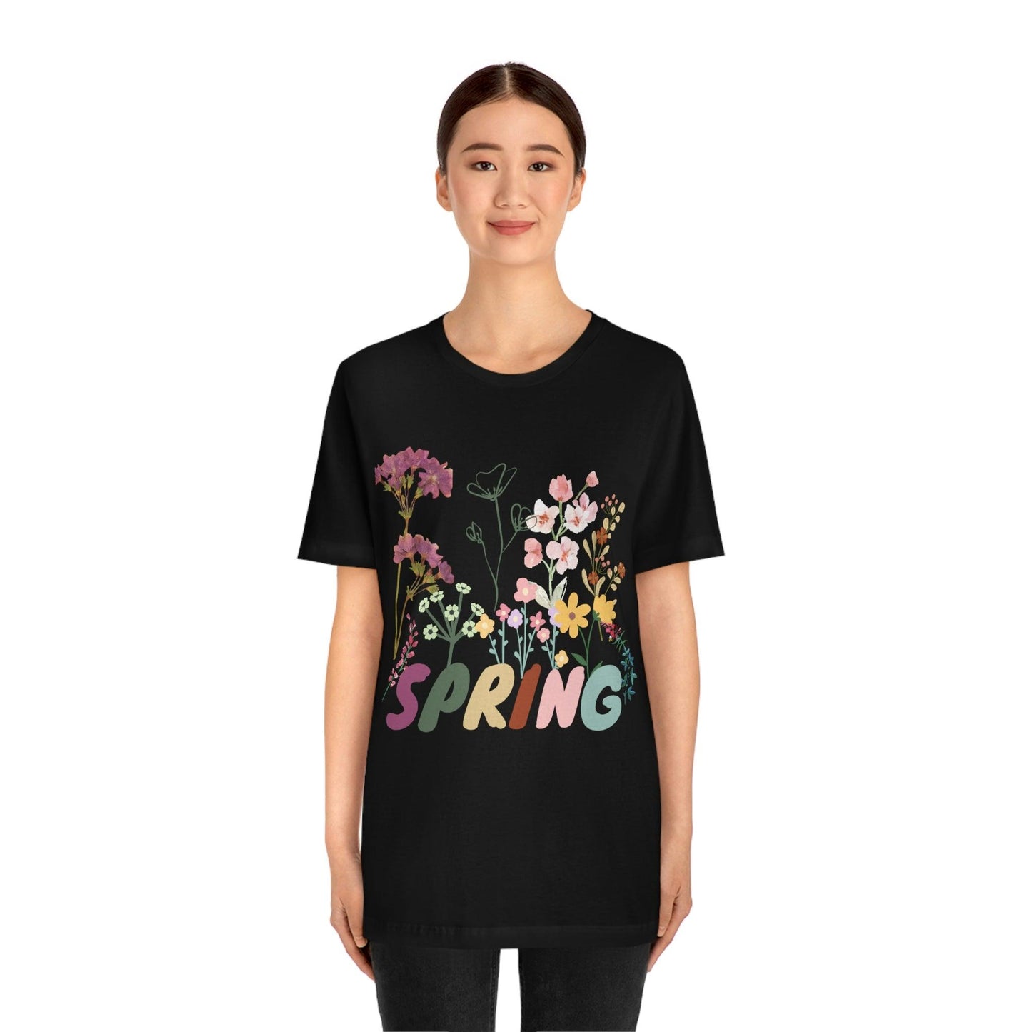 Spring Shirt, Flower T shirt, Vintage Botanical Shirt, Vintage T-shirt, Graphic Tshirt, Botanical Print, Vintage Flower Shirt, Wildflower,