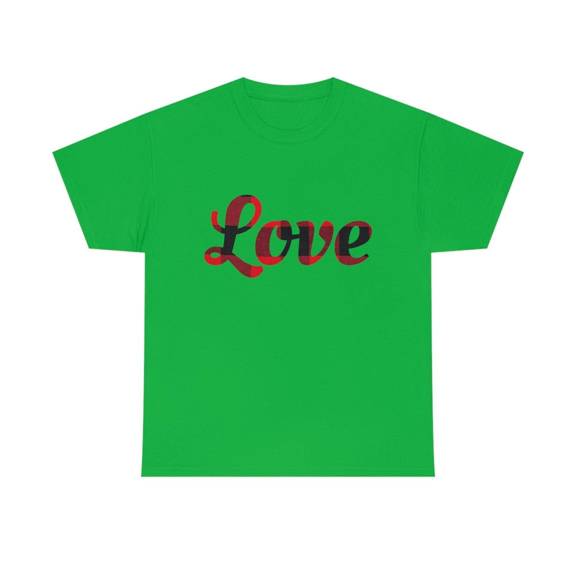 Plaid love T-Shirt - Giftsmojo