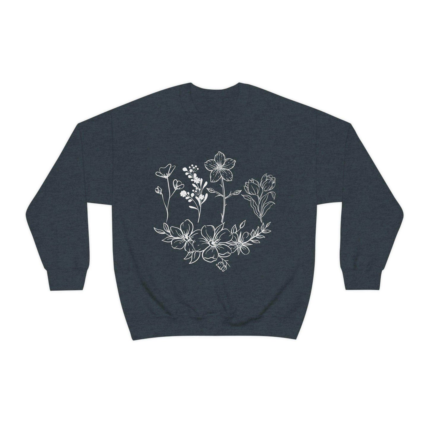 Flower sweatshirt, Vintage Flower Shirt, Vintage Botanical Shirt, plant sweatshirt, - Giftsmojo