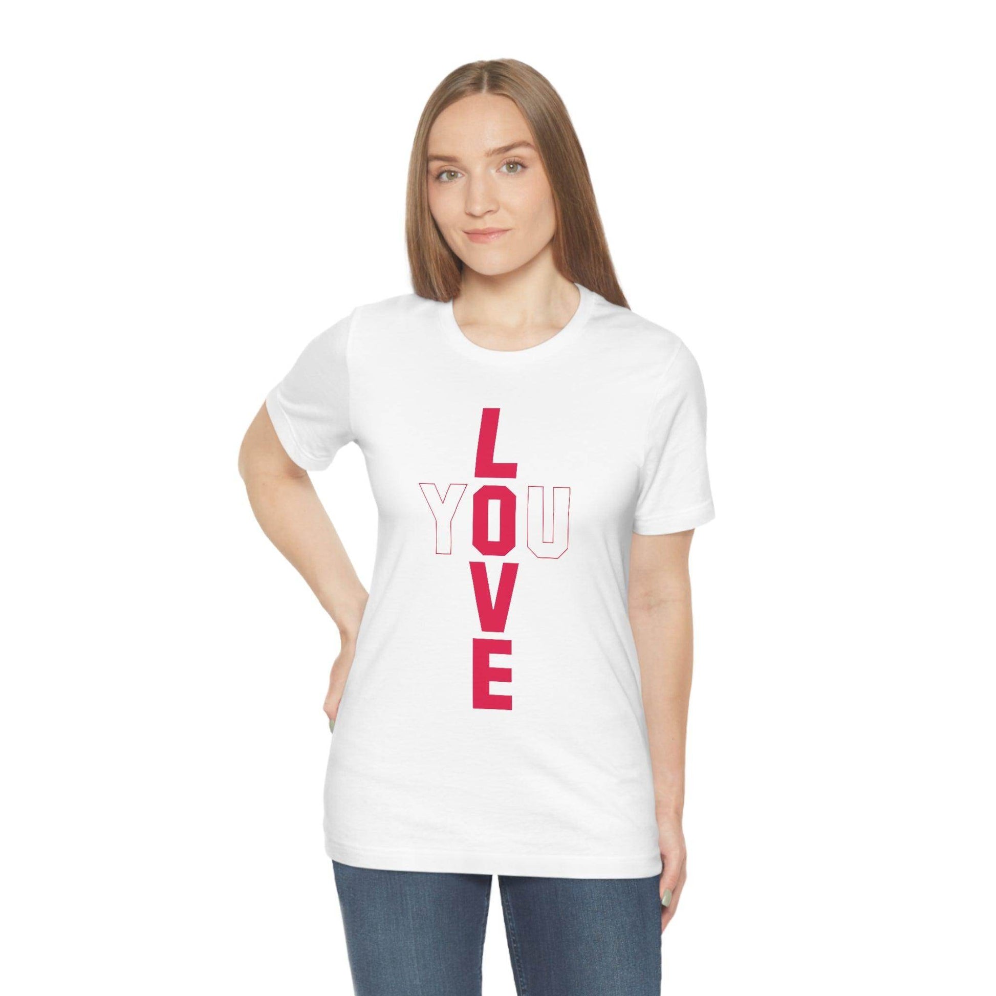 T-shape Love you Tee - Giftsmojo