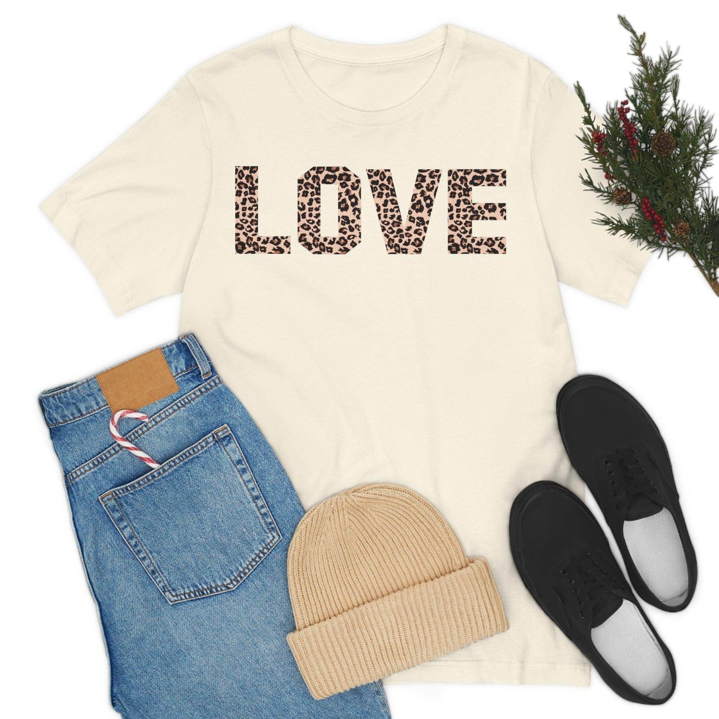 Leopard print love Tee - Giftsmojo