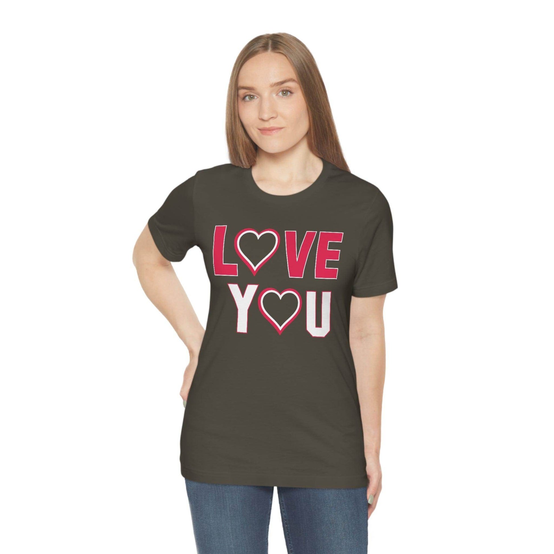 love you heart Tee - Giftsmojo