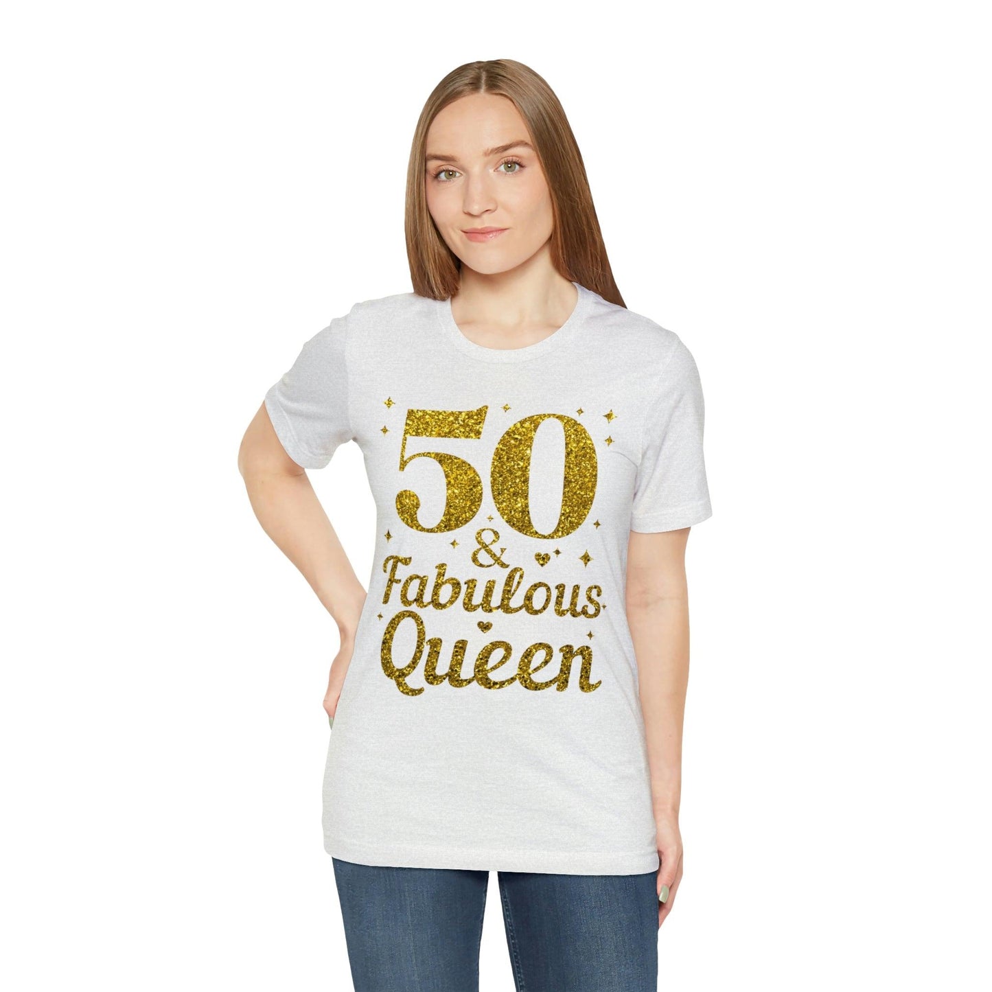 50 and Fabulous Queen shirt, Funny 50th birthday shirt, 50th birthday Tshirt, birthday queen shirt, Gift for 50th birthday, Vintage shirt, birthday gift, birthday girl shirt, mom’s birthday gift - Giftsmojo