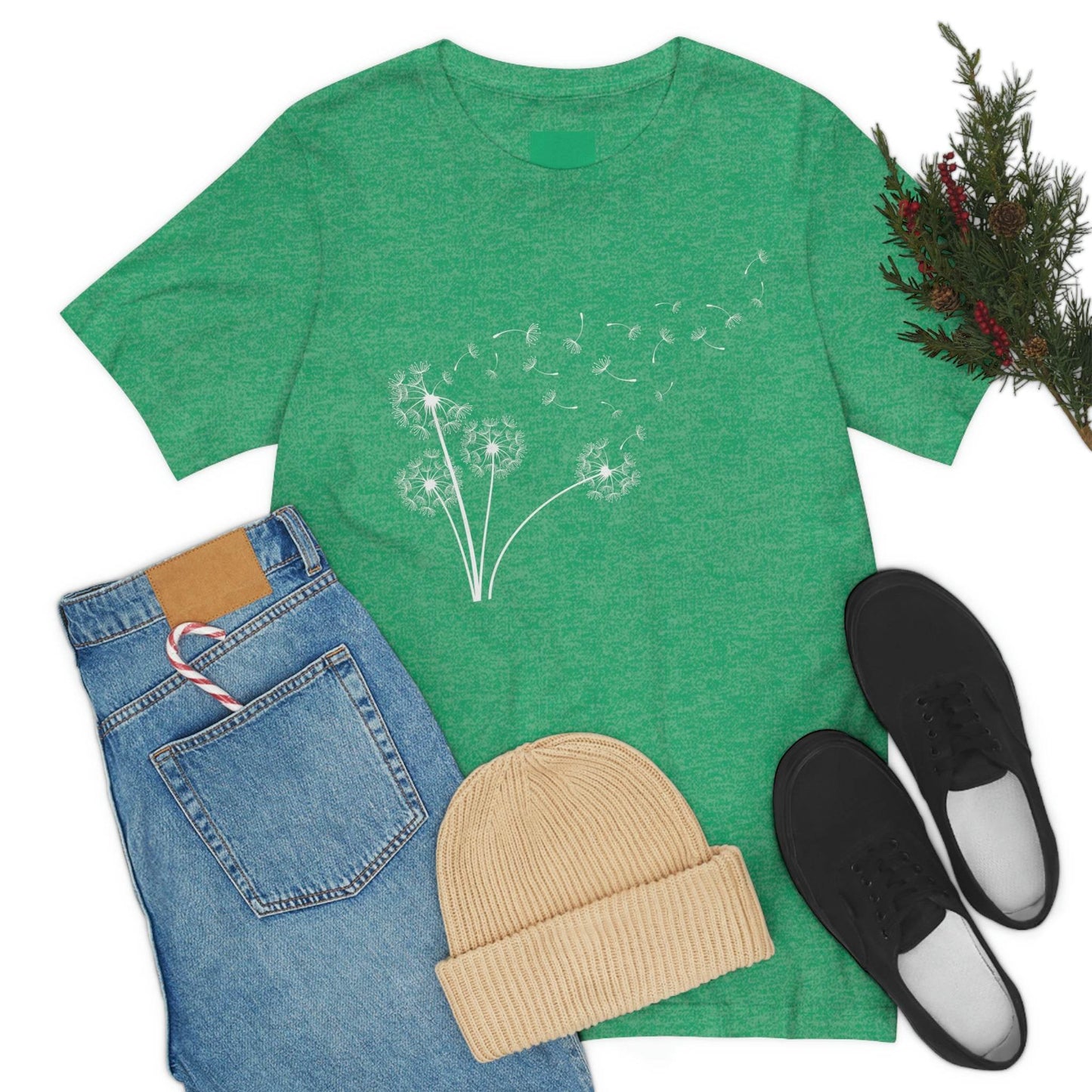 Dandelion Shirt, Boho Windflower Shirt, Dandelion Shirt for Her, Windflower Tee, Meditation Gift, Yoga Shirt, Inspirational Shirt, Bday Tees - Giftsmojo